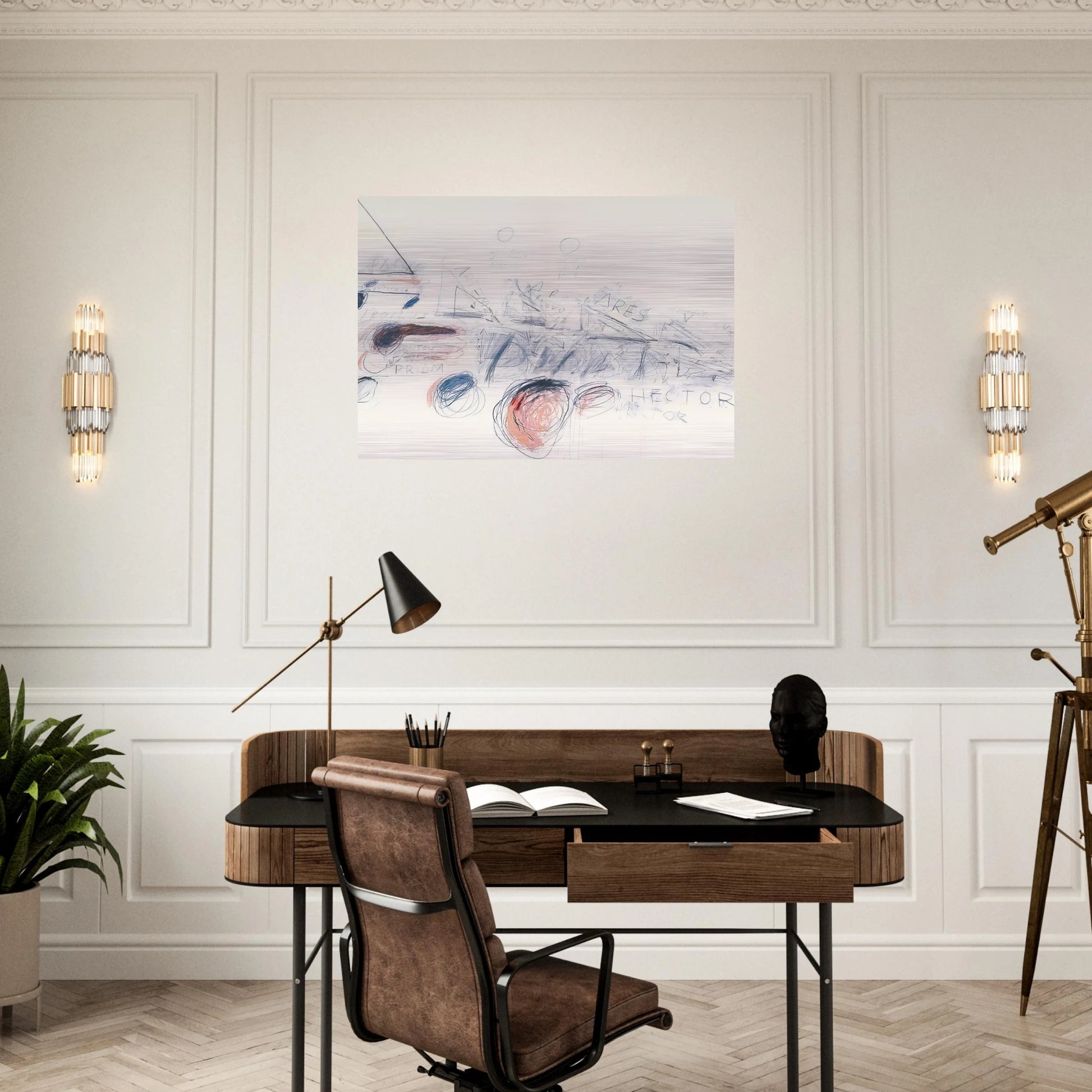Fifty Days at Iliam. Ilians in Battle - Cy Twombly Brushed Aluminum Print - 70x100 cm / 28x40 inches | Cy Twombly Aluminum Print | Cy Twombly Prints