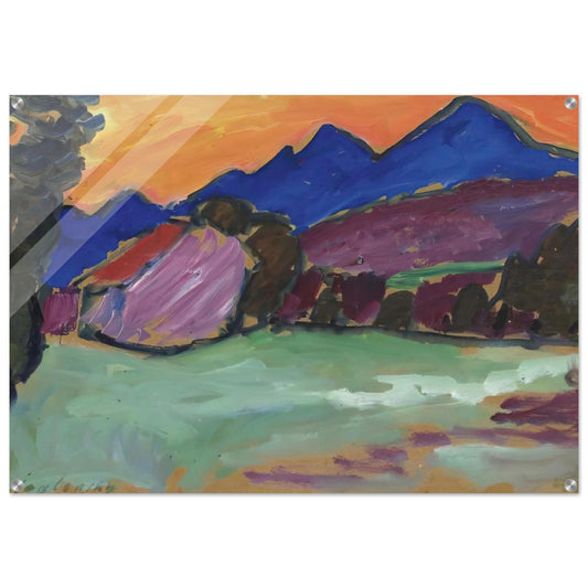 ROTER ABEND BLAUE BERGE 1910 - Alexej von Jawlensky Acrylic Print - 70x100 cm / 28x40″ inches | Alexej von Jawlensky Wall Art | Alexej von Jawlensky Prints