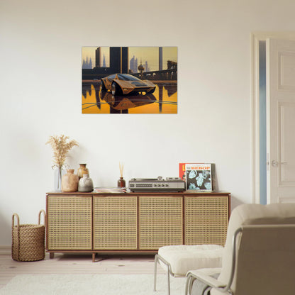 Syd Mead - Syd Mead Brushed Aluminum Print - 70x100 cm / 28x40 inches | Syd Mead Aluminum Print | Syd Mead Prints