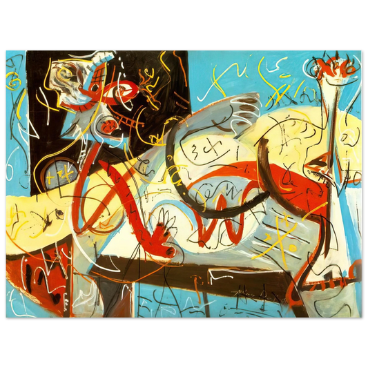 Jackson Pollock - STENOGRAPHIC FIGURE  75x100 cm / 30x40inches Fine Art Poster