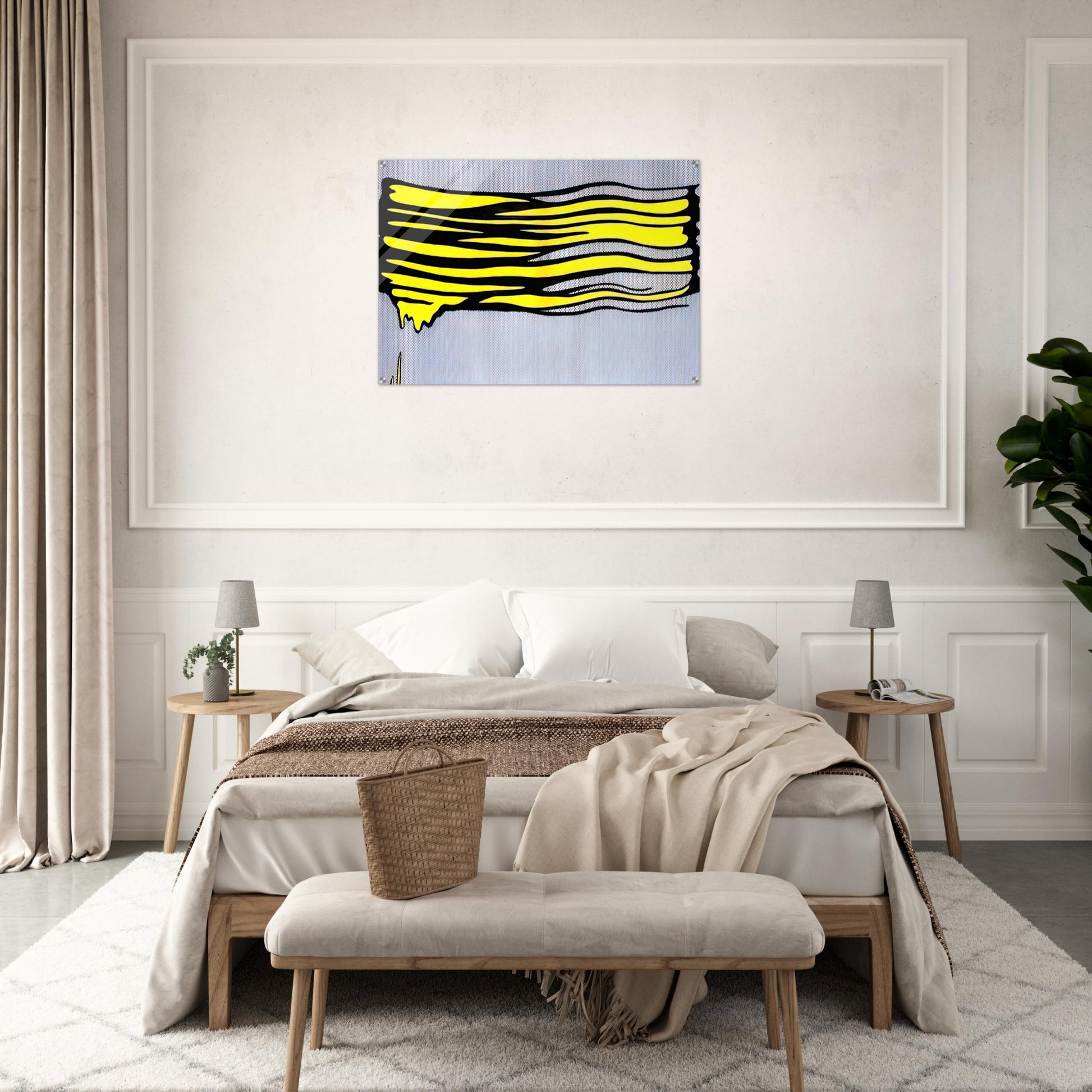 YELLOW BRUSHSTROKE II 1965 - Roy Lichtenstein Acrylic Print - 70x100 cm / 28x40″ inches