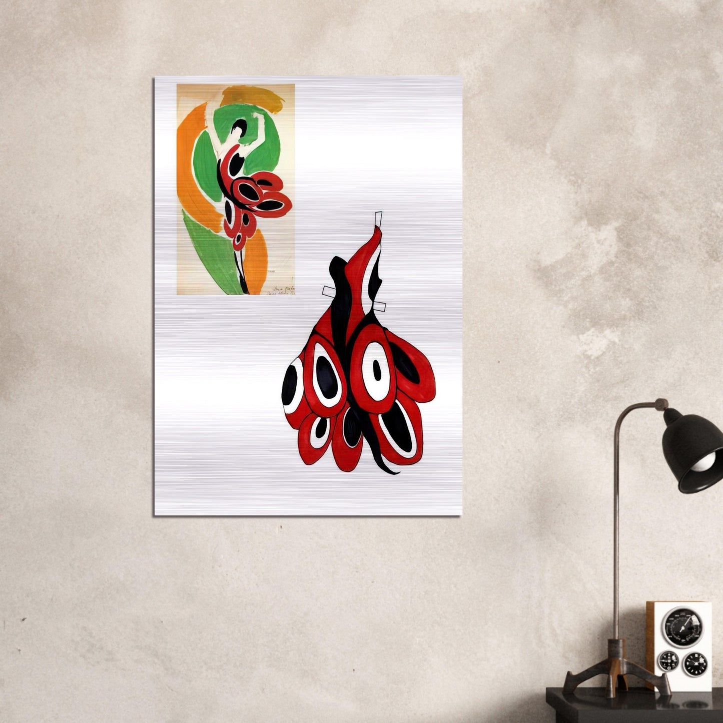 FASHION ILLUSTRATION 6 - Sonia Delaunay Brushed Aluminum Print - 70x100 cm / 28x40 inches | Sonia Delaunay Aluminum Print | Sonia Delaunay Prints