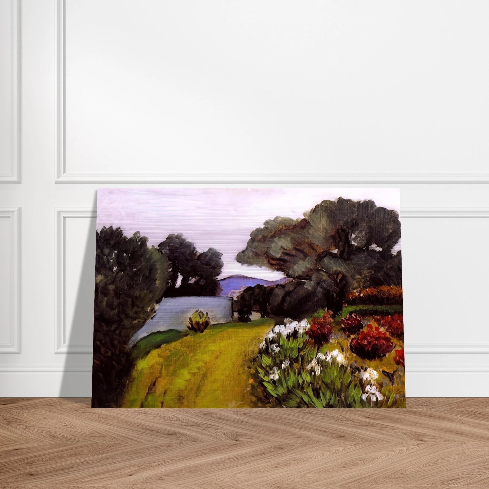 IN THE NICE COUNTRYSIDE GARDEN OF IRISES 1919 - Henri Matisse Brushed Aluminum Print - 70x100 cm / 28x40 inches | Henri Matisse Aluminum Print | Henri Matisse Prints