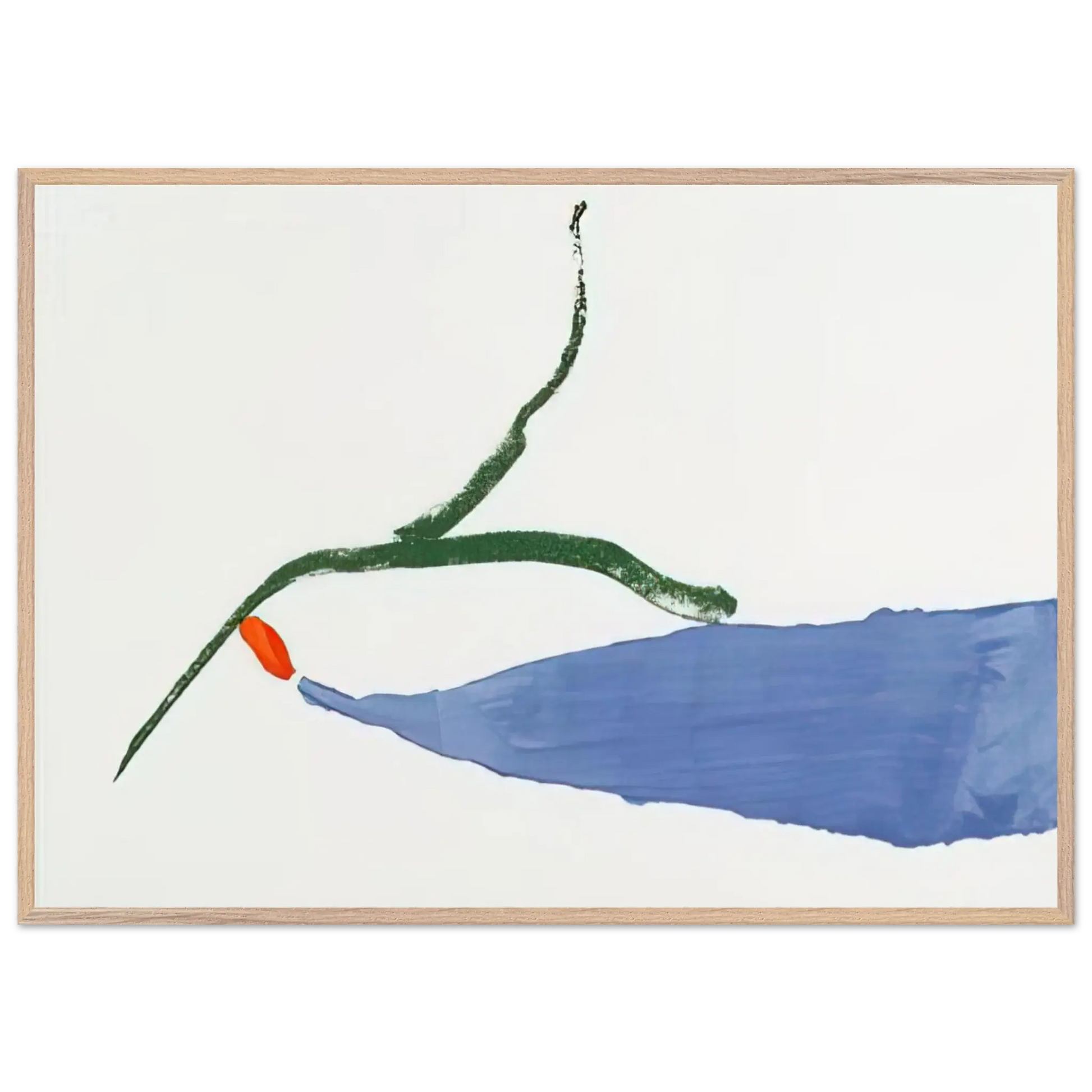 Helen Frankenthaler - A Little Zen - 1970 Wall art - 30x40 cm / 12x16 Inches - Premium Wooden Framed Poster With Fine Art Paper - White frame