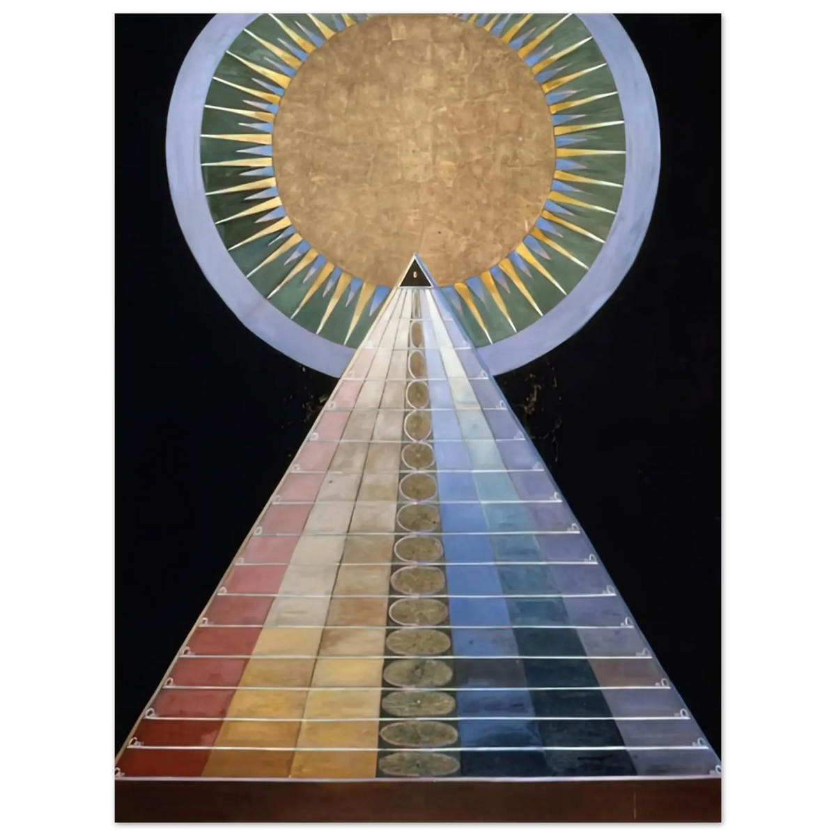 Hilma af Klint - ALTAR PAINTING 1915 Wall art - 30x45 cm / 12x18 Inches - Premium Wooden Framed Poster With Fine Art Paper - Wood frame