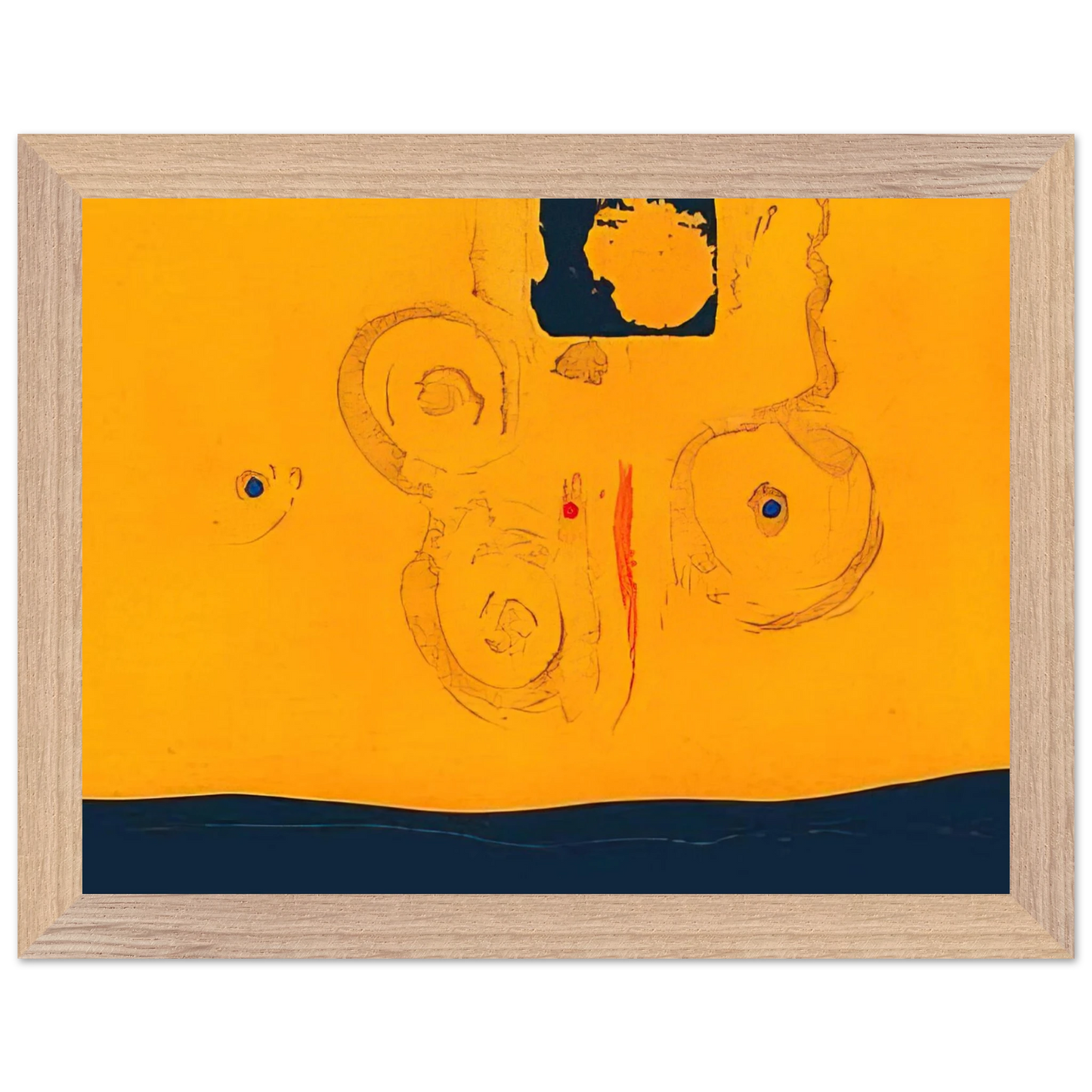 Helen Frankenthaler - Plaza Real - 1988 Wall art - A2 (42 x 59.4  cm) - Premium Wooden Framed Poster With Fine Art Paper-canvas - White frame