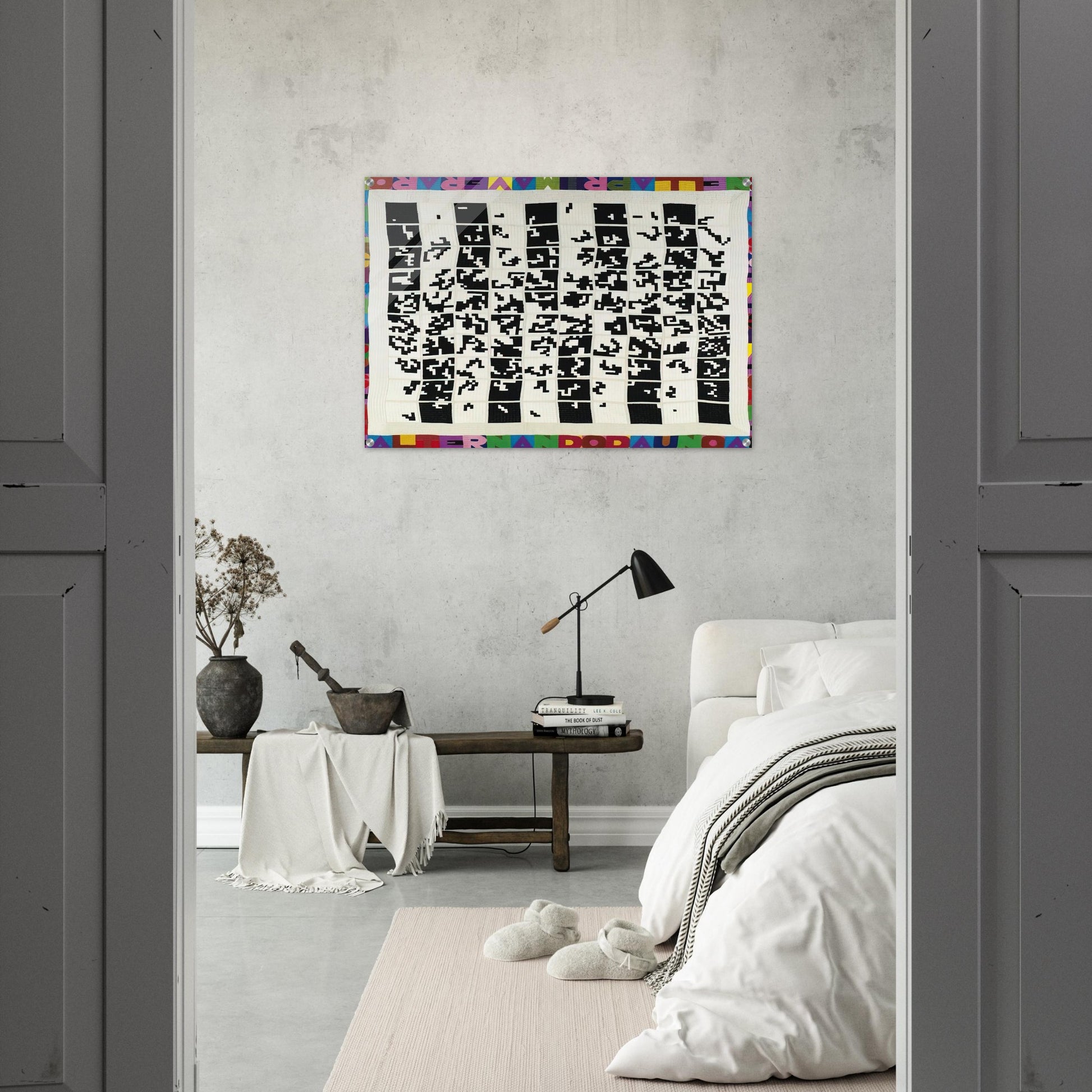 ALTERNANDO DA UNO A CENTO E VICEVERSA 1977 - Alighiero Boetti Acrylic Print - 70x100 cm / 28x40″ inches
