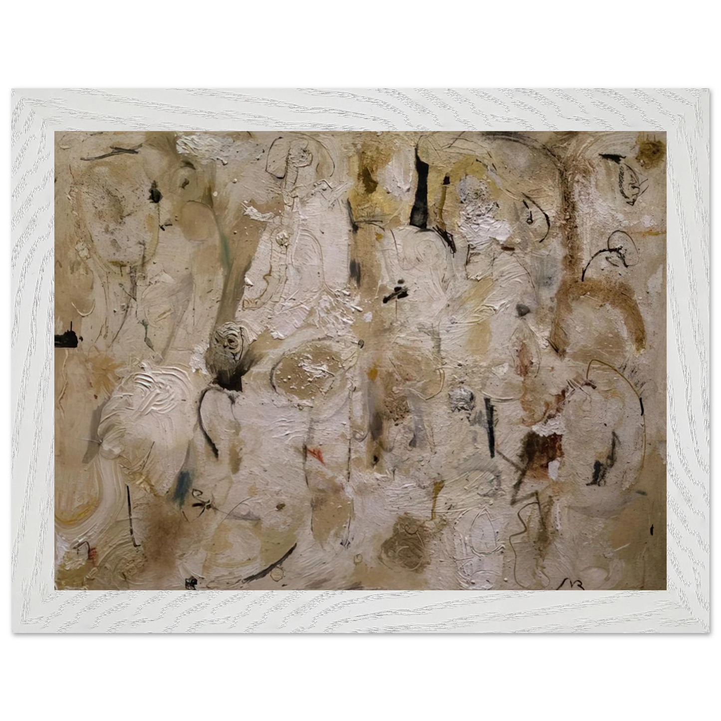 Helen Frankenthaler - Painted on 21st Street - 1951 Wall art - 50x70 cm / 20x28 inches - Premium Wooden Framed Poster With Fine Art Paper-canvas - Wood frame