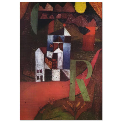 VILLA R 1919 - Paul Klee Brushed Aluminum Print - 70x100 cm / 28x40 inches | Paul Klee Aluminum Print | Paul Klee Prints