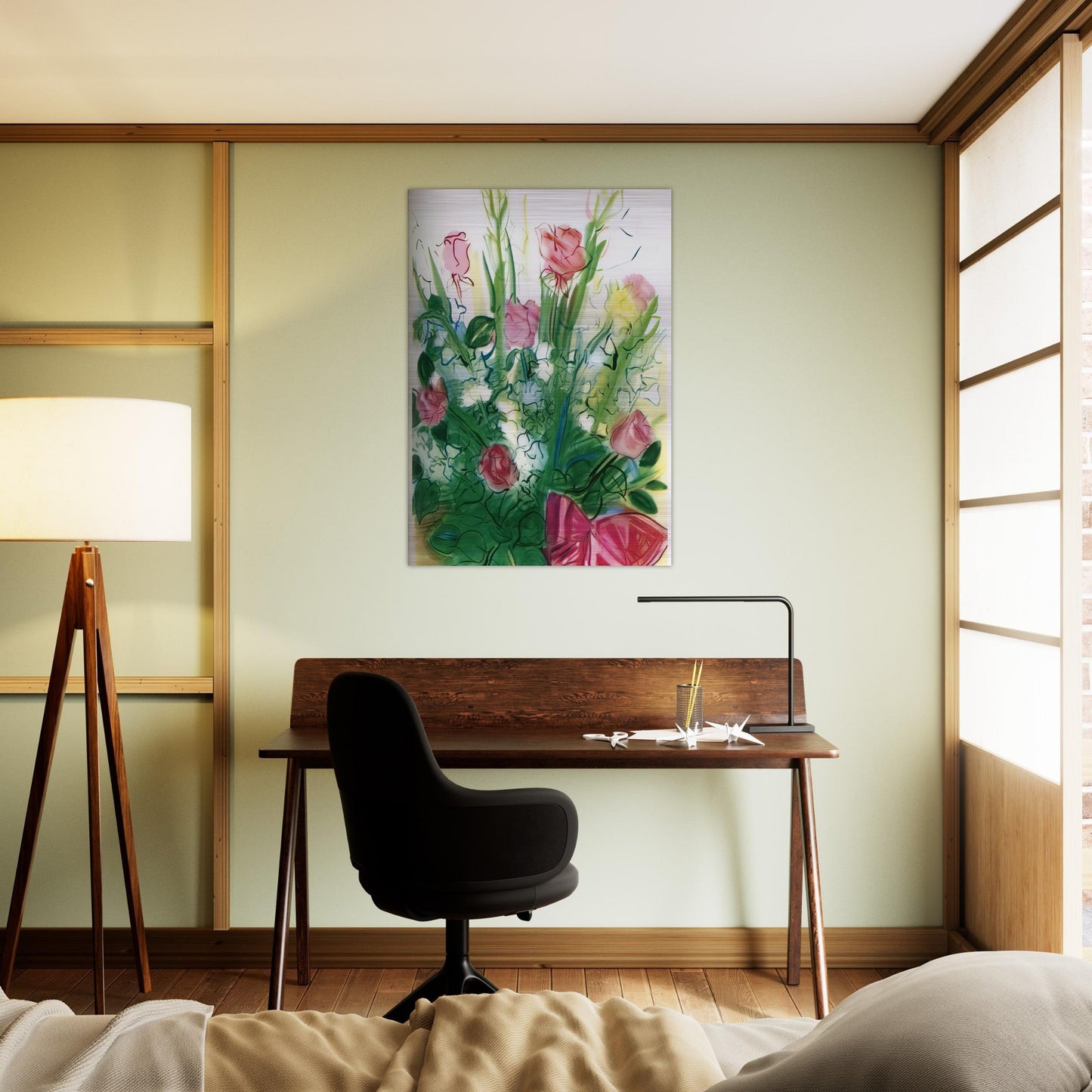 BOUQUET OF ROSES - Raoul Dufy Brushed Aluminum Print - 70x100 cm / 28x40 inches | Raoul Dufy Aluminum Print | Raoul Dufy Prints