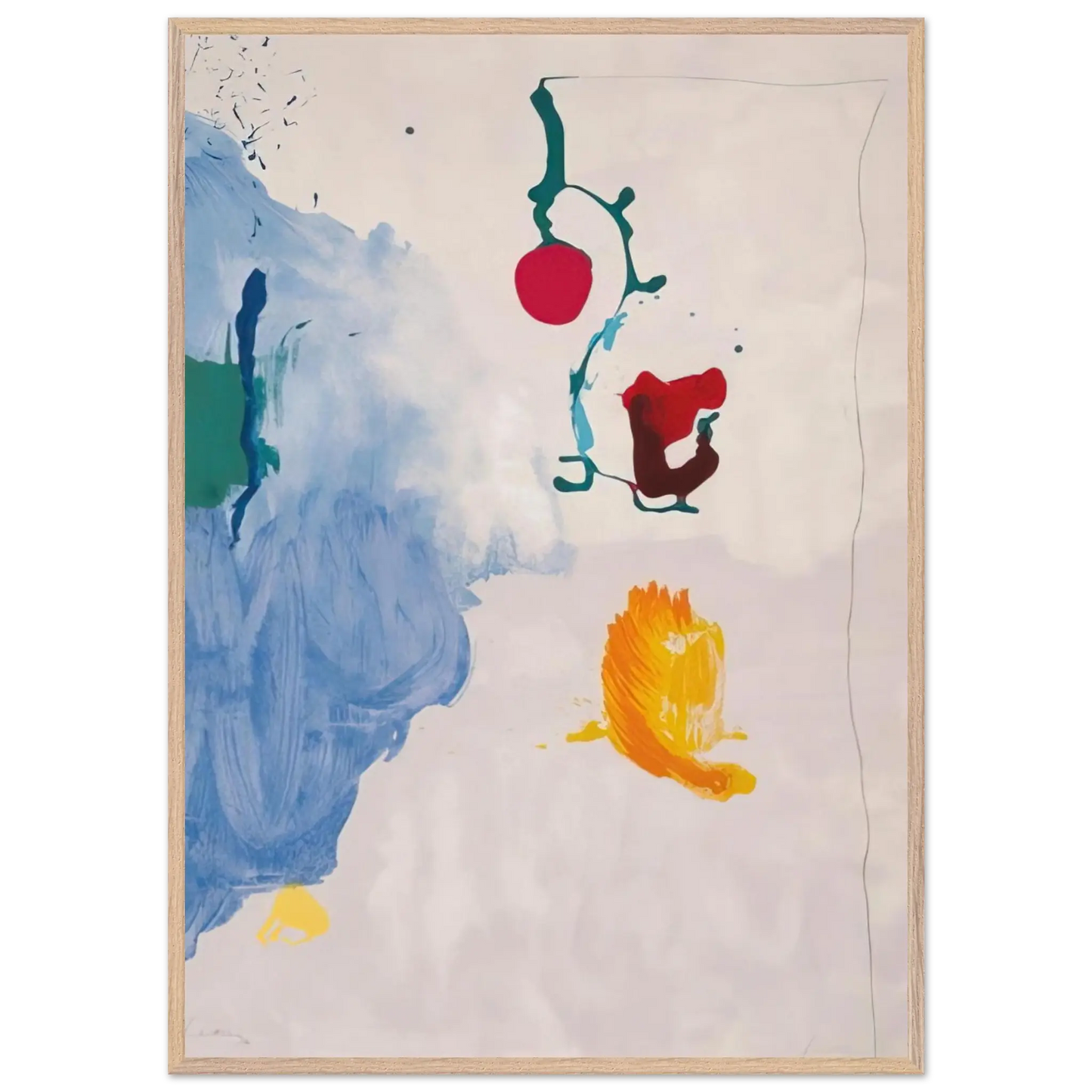 Helen Frankenthaler - Eve - 1995 Wall art - 30x45 cm / 12x18 Inches - Premium Wooden Framed Poster With Fine Art Paper - Black frame