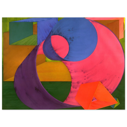 Al Held - Indigo  75x100 cm / 30x40inches Fine Art Poster