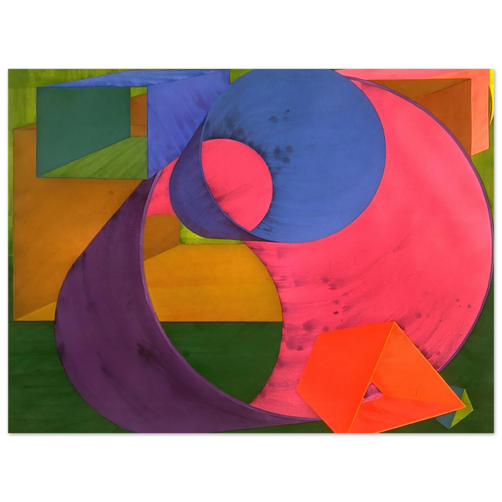 Al Held - Indigo  75x100 cm / 30x40inches Fine Art Poster