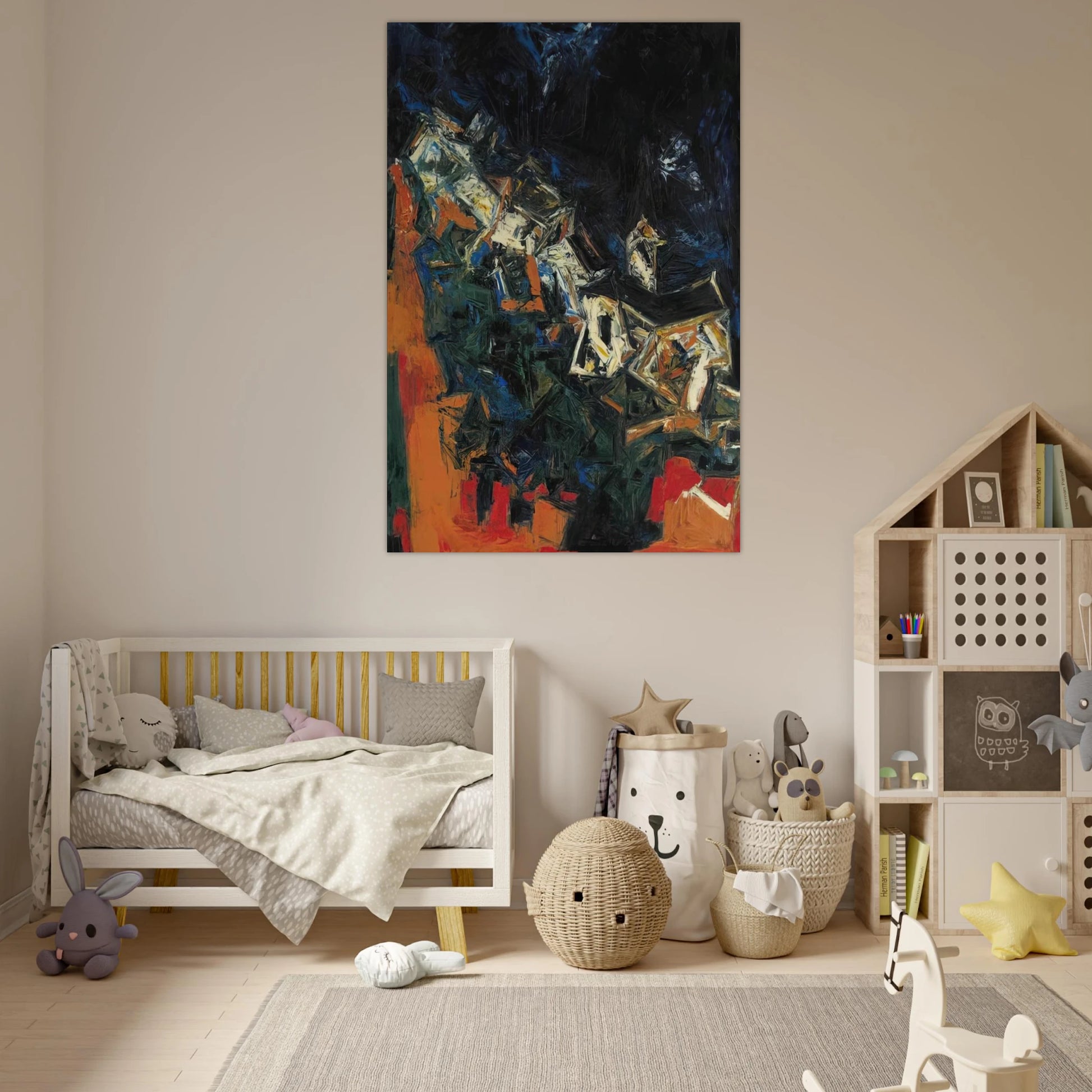 Clocher du Village - 1958 - S. H. Raza Art Prints - 100x150 cm / 40x60″ inches | S. H. Raza Poster | S. H. Raza Prints