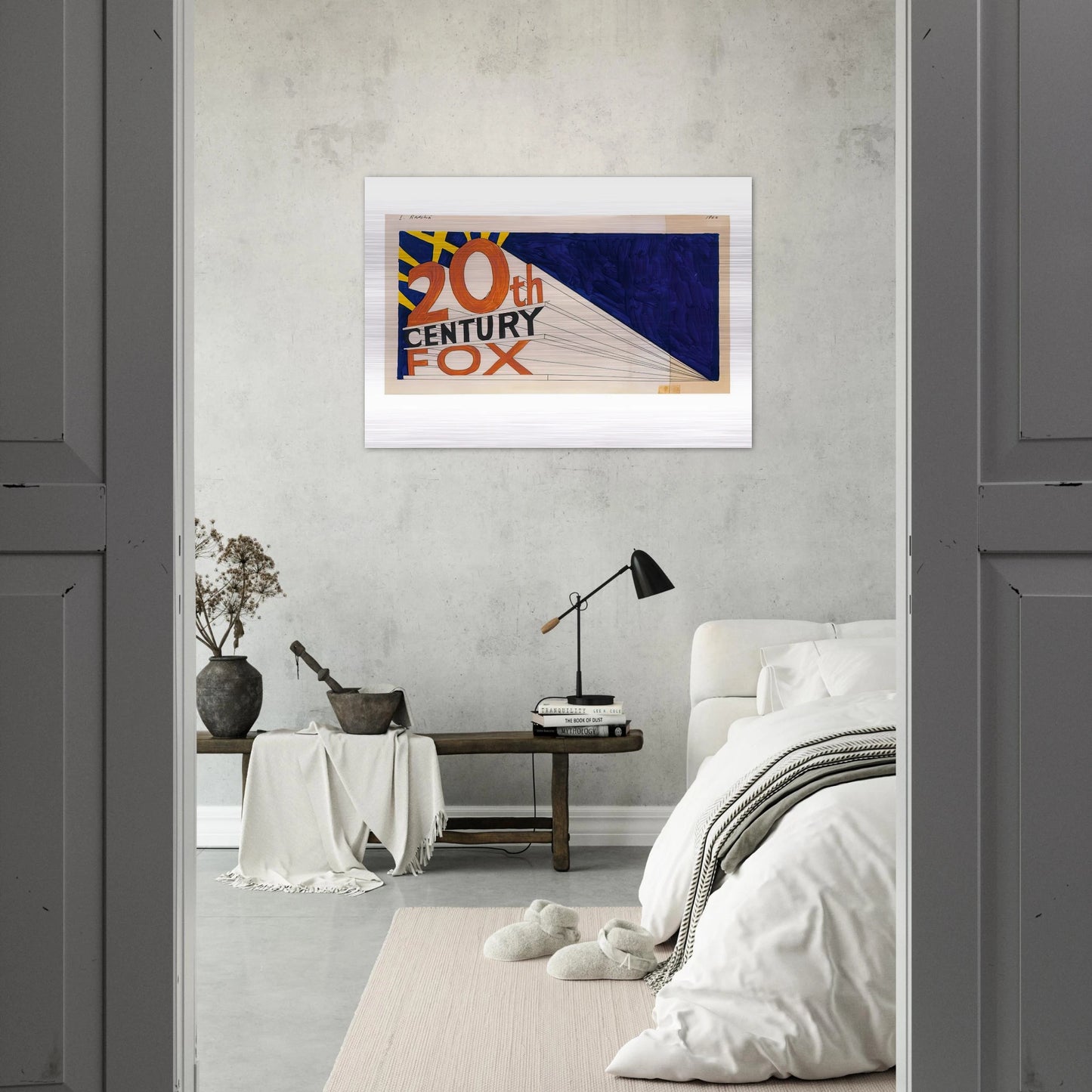 TRADEMARK 7 1962 - Edward Ruscha Brushed Aluminum Print - 70x100 cm / 28x40 inches | Edward Ruscha Aluminum Print | Edward Ruscha Prints