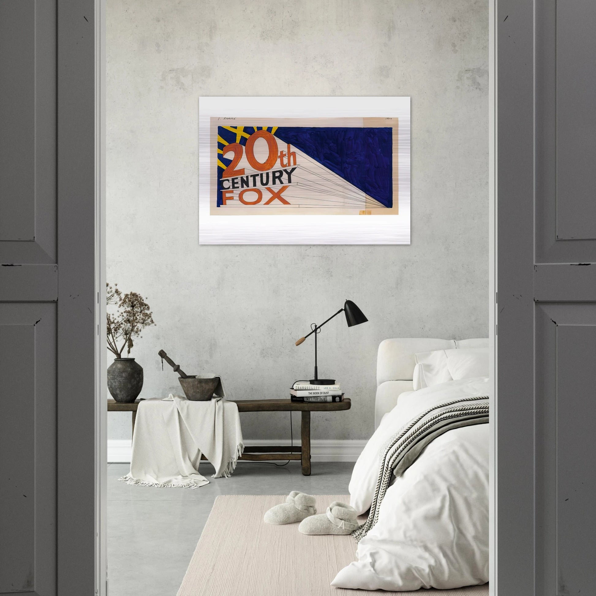 TRADEMARK 7 1962 - Edward Ruscha Brushed Aluminum Print - 70x100 cm / 28x40 inches | Edward Ruscha Aluminum Print | Edward Ruscha Prints