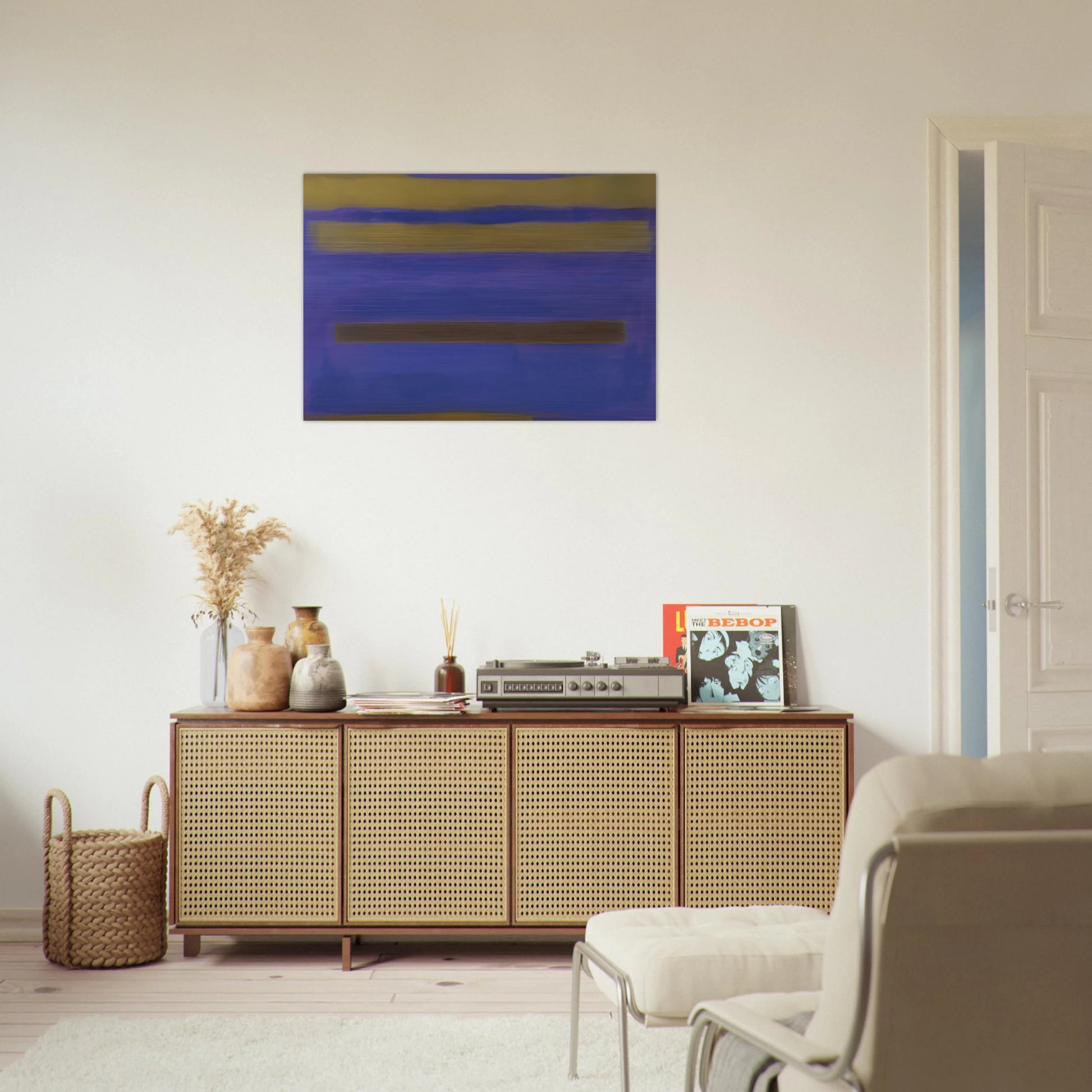 UNTITLED 1980 1 - Esteban Vicente Brushed Aluminum Print - 70x100 cm / 28x40 inches | Esteban Vicente Aluminum Print | Esteban Vicente Prints