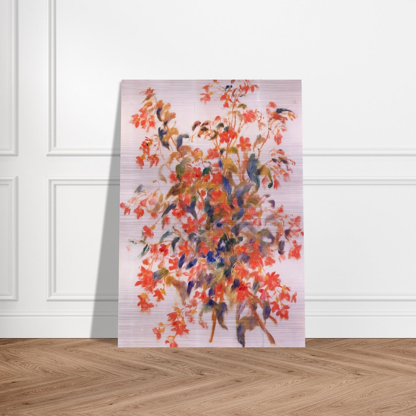 Still Life with Fuscias - Pierre-Auguste Renoir Brushed Aluminum Print - 70x100 cm / 28x40 inches | Pierre-Auguste Renoir Aluminum Print | Pierre-Auguste Renoir Prints