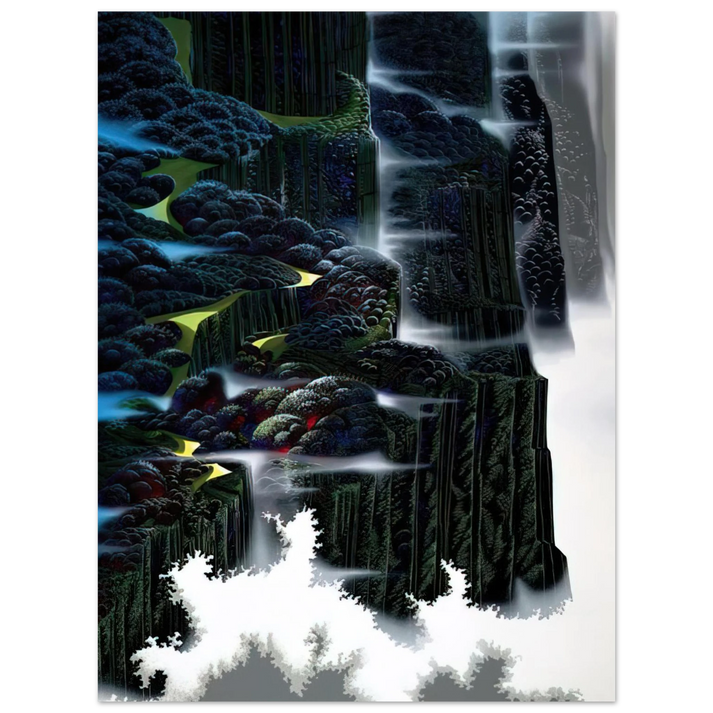 Eyvind Earle - Sea Cliffs Rising  75x100 cm / 30x40inches Fine Art Poster