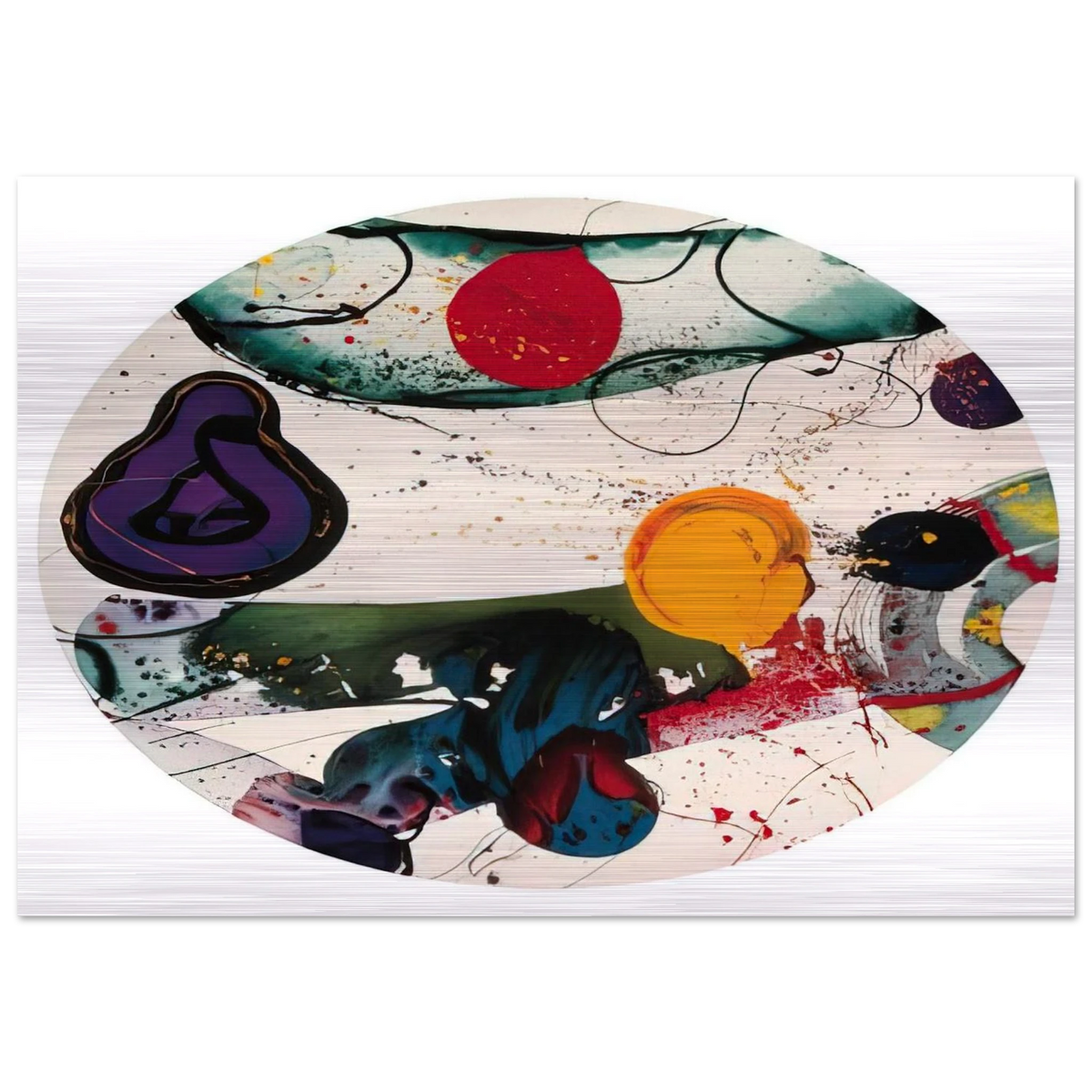 Lollipop  SF88-250  - Sam Francis Brushed Aluminum Print - 70x100 cm / 28x40 inches | Sam Francis Aluminum Print | Sam Francis Prints