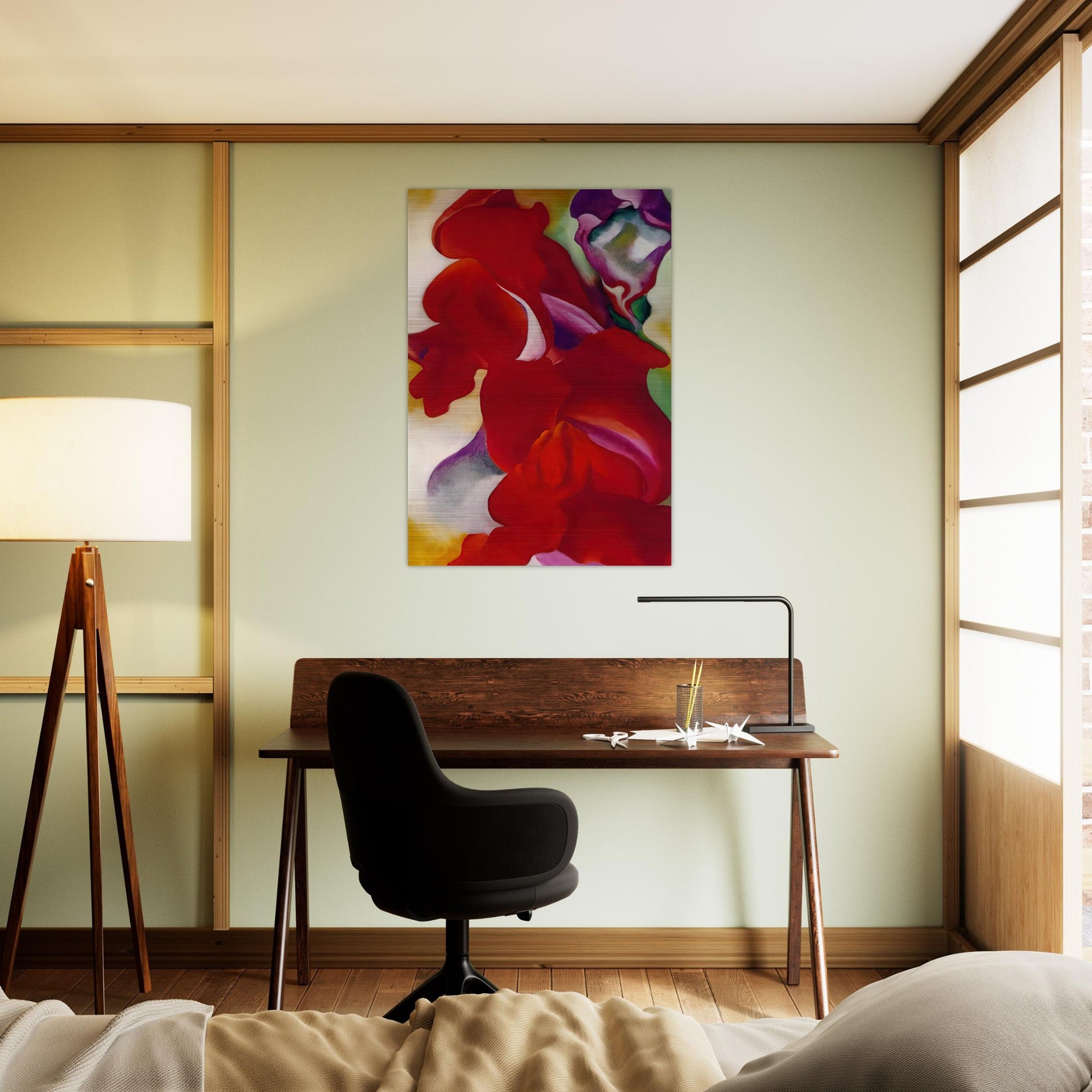Red Snapdragons - Georgia O'Keeffe Brushed Aluminum Print - 70x100 cm / 28x40 inches | Georgia O'Keeffe Aluminum Print | Georgia O'Keeffe Prints