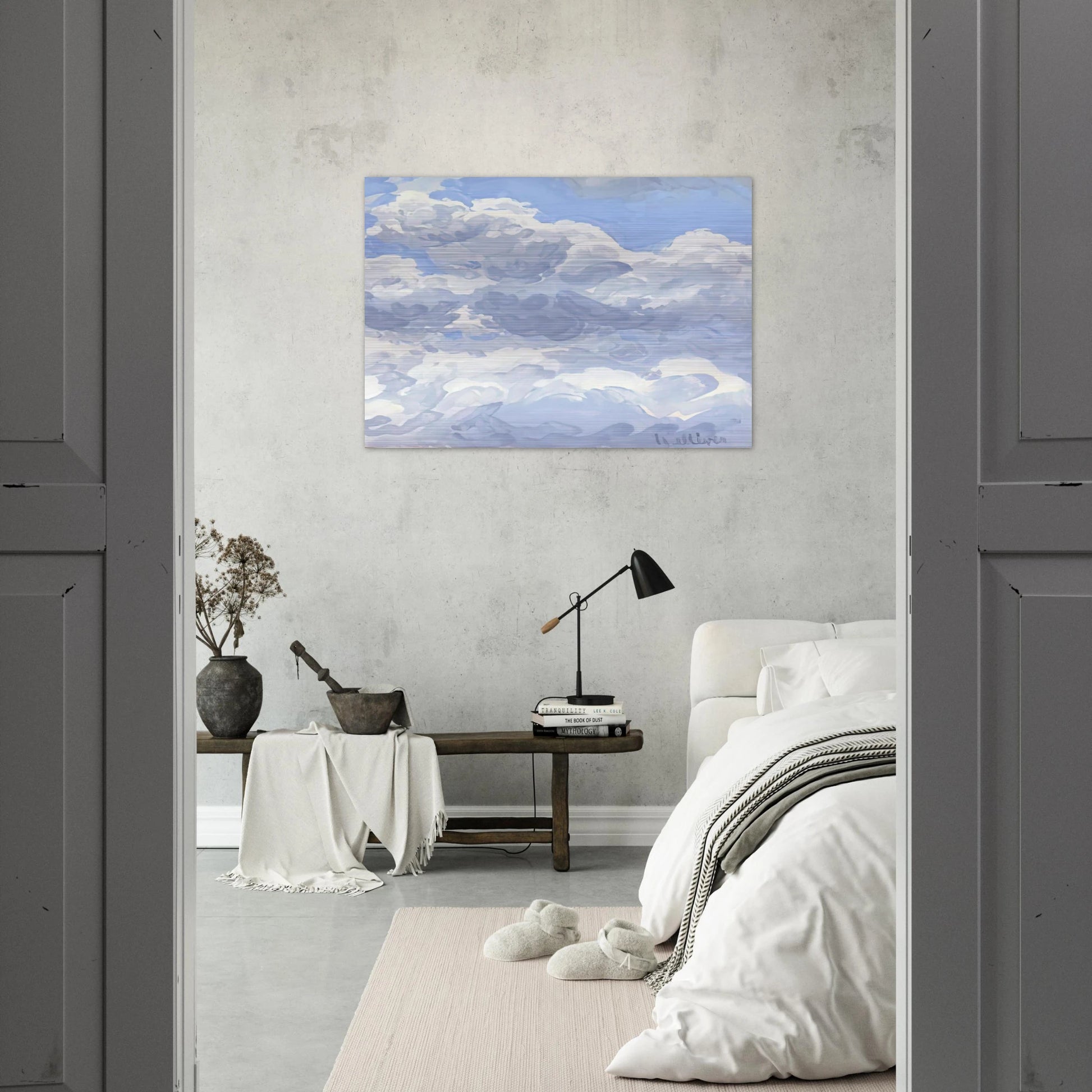 Study for Clouds II - 1979 - Neil Welliver Brushed Aluminum Print - 70x100 cm / 28x40 inches | Neil Welliver Aluminum Print | Neil Welliver Prints