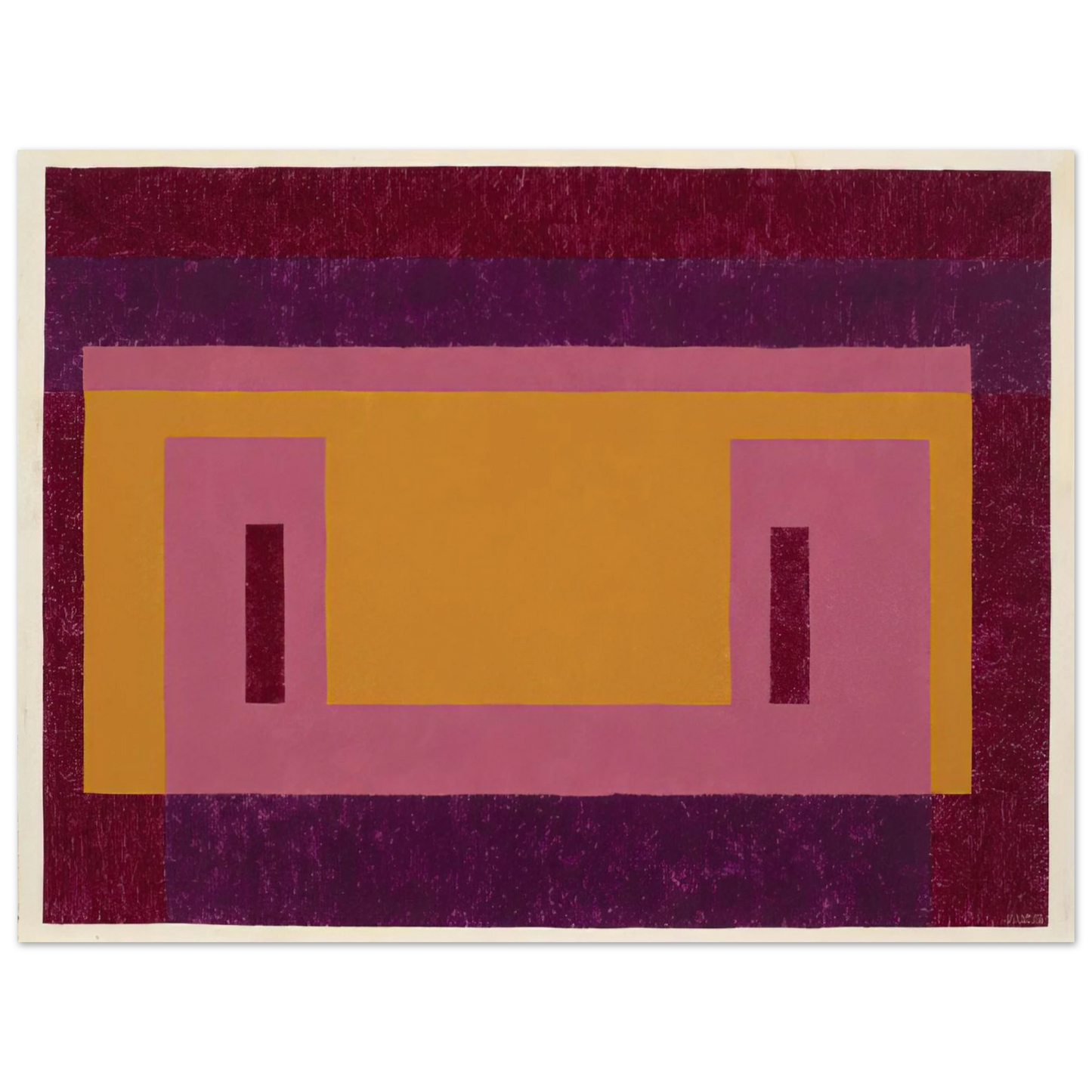 Josef Albers - VARIANT ADOBE FAMILIAR FRONT 1948  75x100 cm / 30x40inches Fine Art Poster