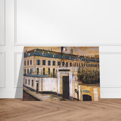 MILITARY HOSPITAL - Maurice Utrillo Brushed Aluminum Print - 70x100 cm / 28x40 inches | Maurice Utrillo Aluminum Print | Maurice Utrillo Prints