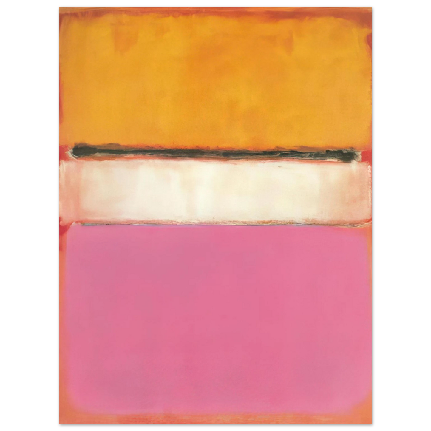 Mark Rothko - White Center Yellow, Pink and Lavender on Rose - 1950 Wall Art - 21x29.7 cm / 8x12" - Fine Art Poster-canvas - -