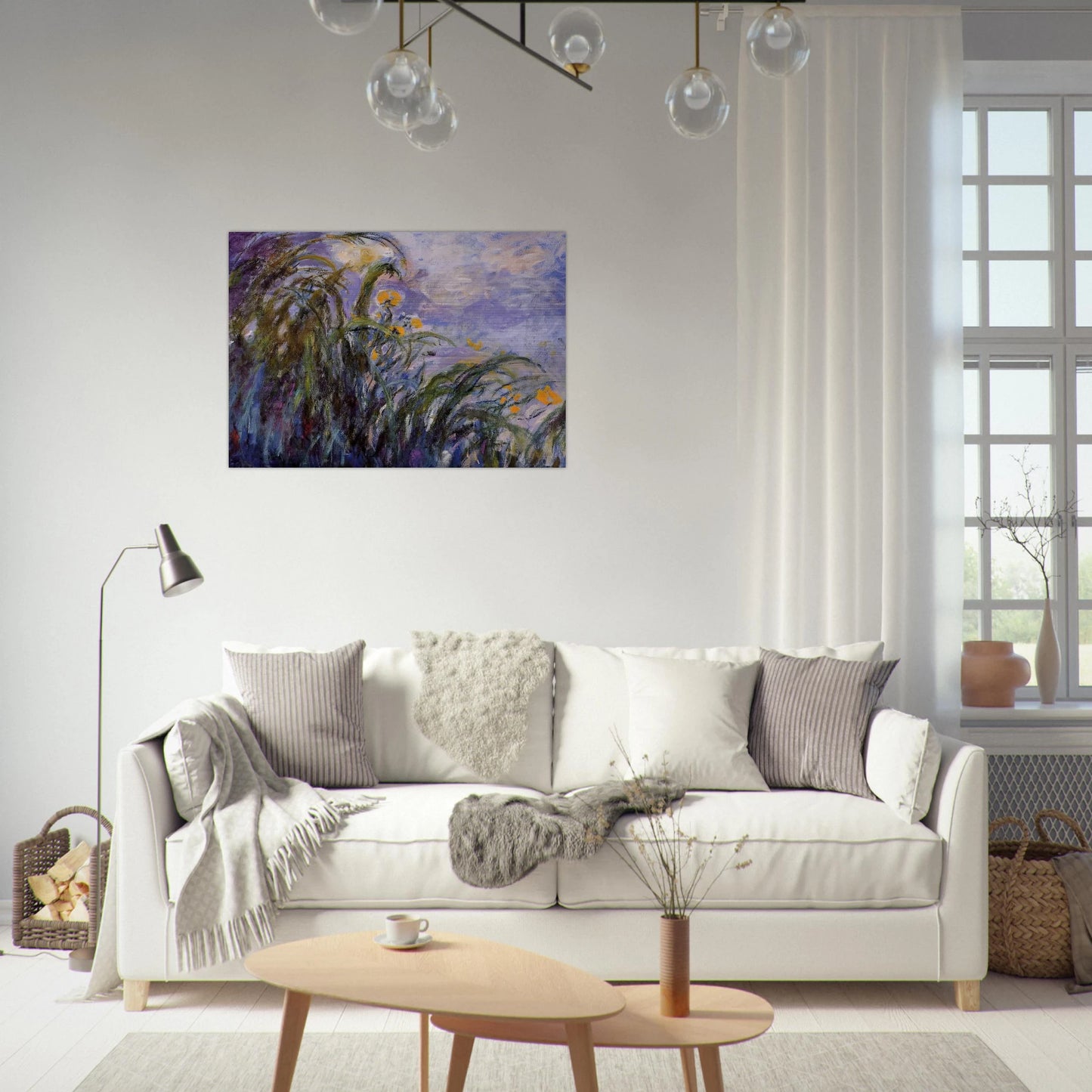 Yellow Irises - claude monet Brushed Aluminum Print - 70x100 cm / 28x40 inches | claude monet Aluminum Print | claude monet Prints