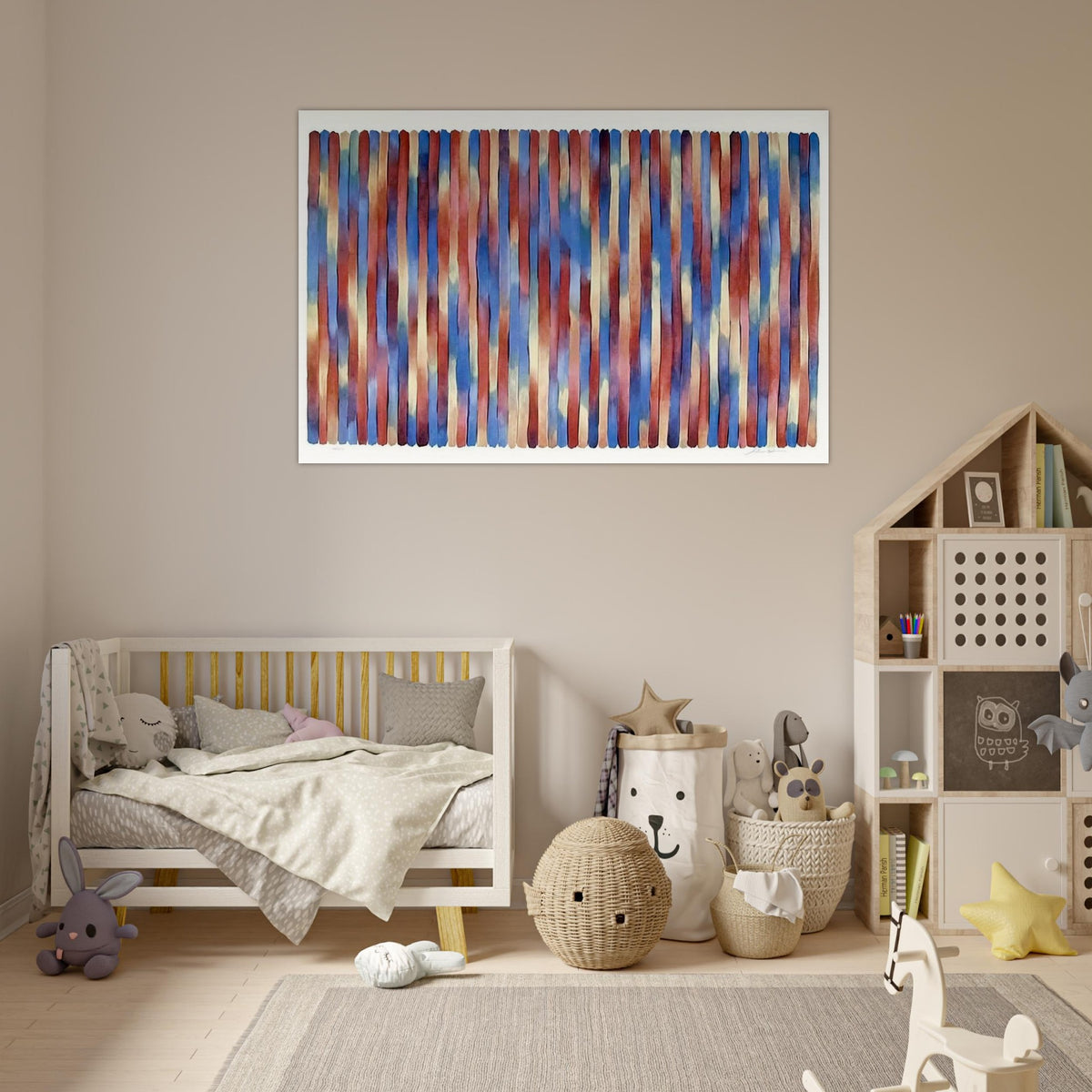 Banjo - 1981 - Gene Davis Art Prints - 100x150 cm / 40x60″ inches | Gene Davis Poster | Gene Davis Prints