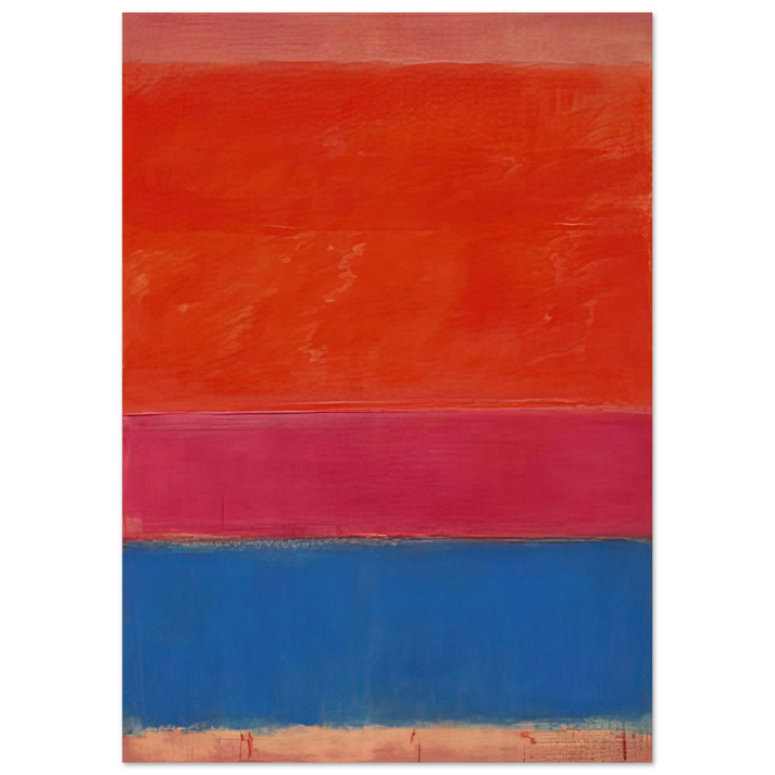 Mark Rothko - No. 1 Royal Red and Blue - 1954 Wall Art - 21x29.7 cm / 8x12" - Premium Wooden Framed Poster With Fine Art Paper-canvas - Wood frame