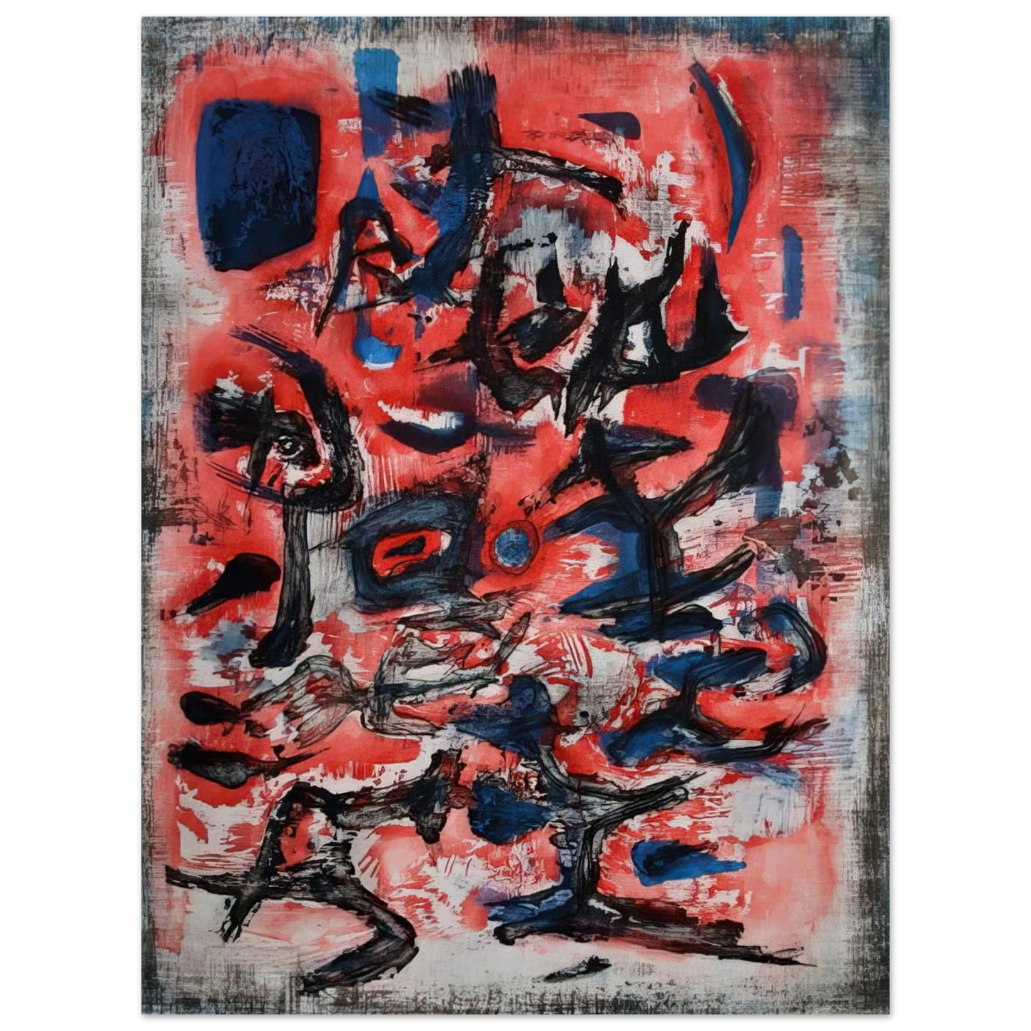 Zao Wou-Ki - SIGNES EN MOUVEMENT 1957  75x100 cm / 30x40inches Fine Art Poster