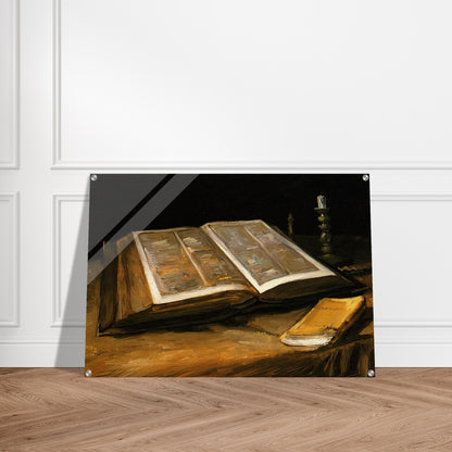 Still Life with Bible - Vincent van Gogh Acrylic Print - 70x100 cm / 28x40″ inches
