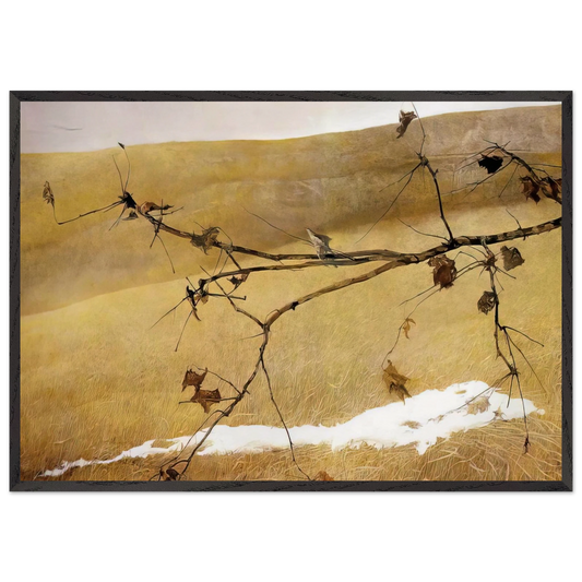 LONG LIMB - Andrew Wyeth 70x100 cm / 28x40 inches Framed Art Print – Black Wooden Frame