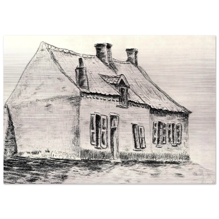 A house Magros - Vincent van Gogh Brushed Aluminum Print - 70x100 cm / 28x40 inches | Vincent van Gogh Aluminum Print | Vincent van Gogh Prints