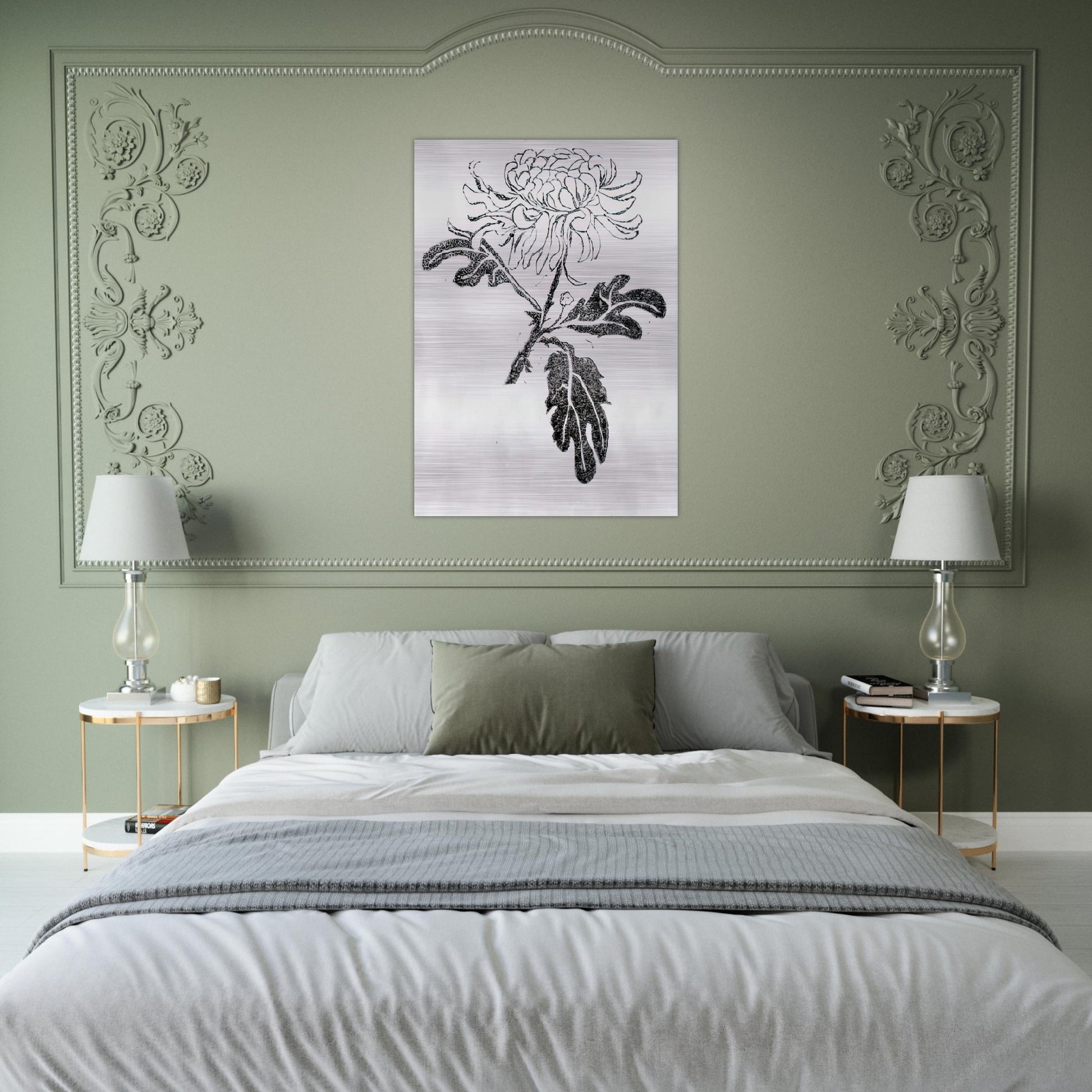 CHRYSANTHEMUM - MC Escher Brushed Aluminum Print - 70x100 cm / 28x40 inches | MC Escher Aluminum Print | MC Escher Prints | Maurits Cornelis Escher Prints