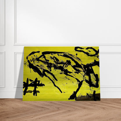 Hirschkuh - Tachisme - Emil Schumacher Brushed Aluminum Print - 70x100 cm / 28x40 inches | Emil Schumacher Aluminum Print | Emil Schumacher Prints