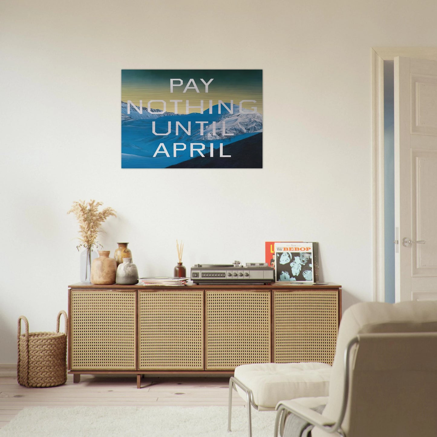 PAY NOTHING UNTIL APRIL 2003 - Edward Ruscha Brushed Aluminum Print - 70x100 cm / 28x40 inches | Edward Ruscha Aluminum Print | Edward Ruscha Prints