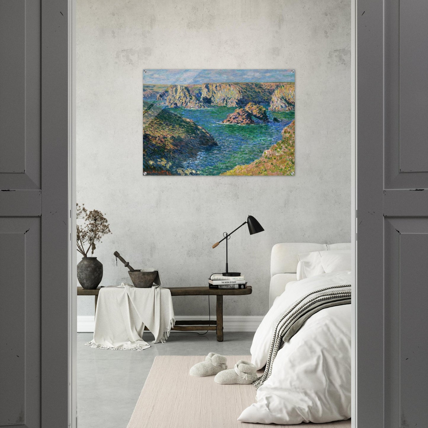 Port Donnant, Belle Ile - claude monet Acrylic Print - 70x100 cm / 28x40″ inches | claude monet Wall Art | claude monet Prints
