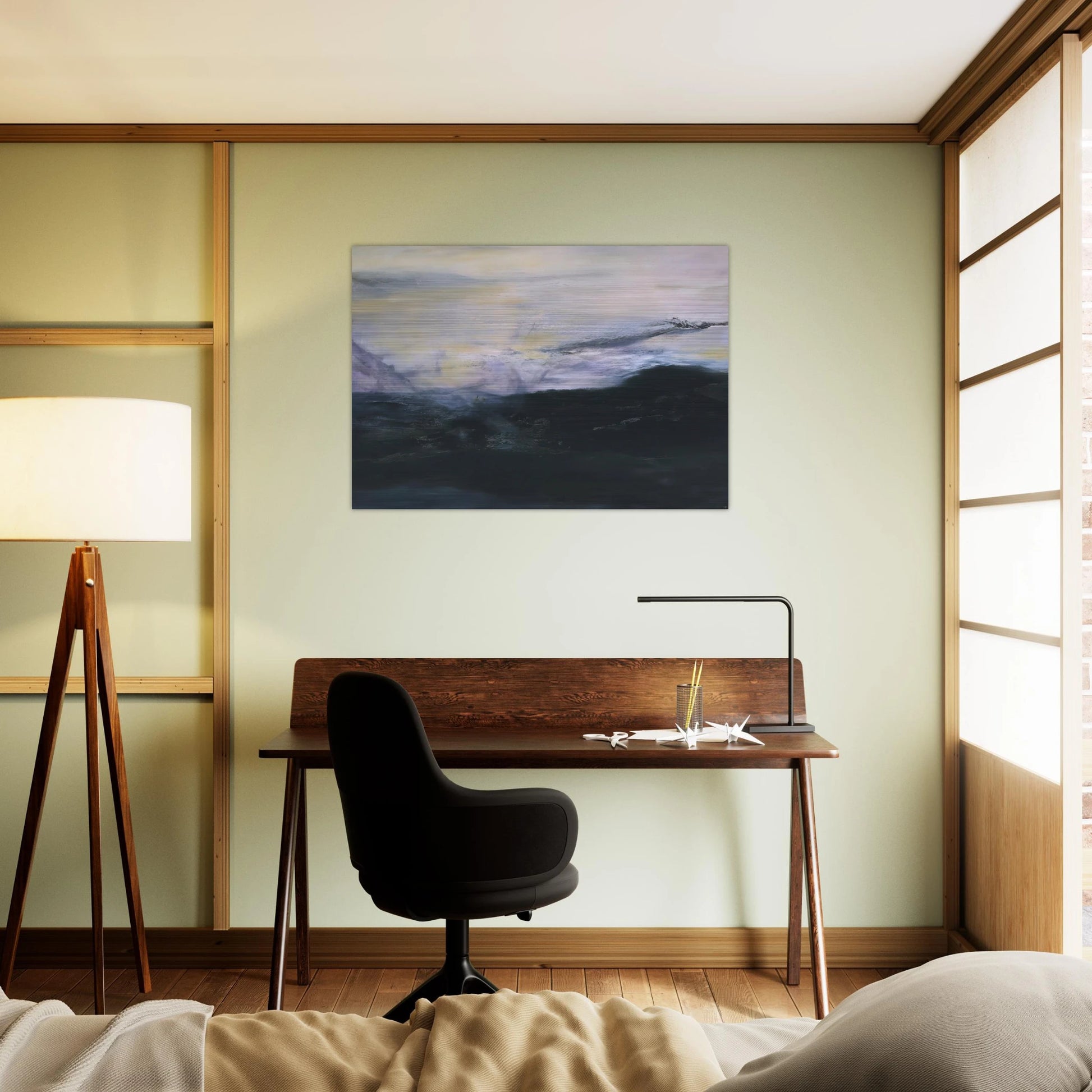 15 02 2001 2001 - Zao Wou-Ki Brushed Aluminum Print - 70x100 cm / 28x40 inches | Zao Wou-Ki Aluminum Print | Zao Wou-Ki Prints