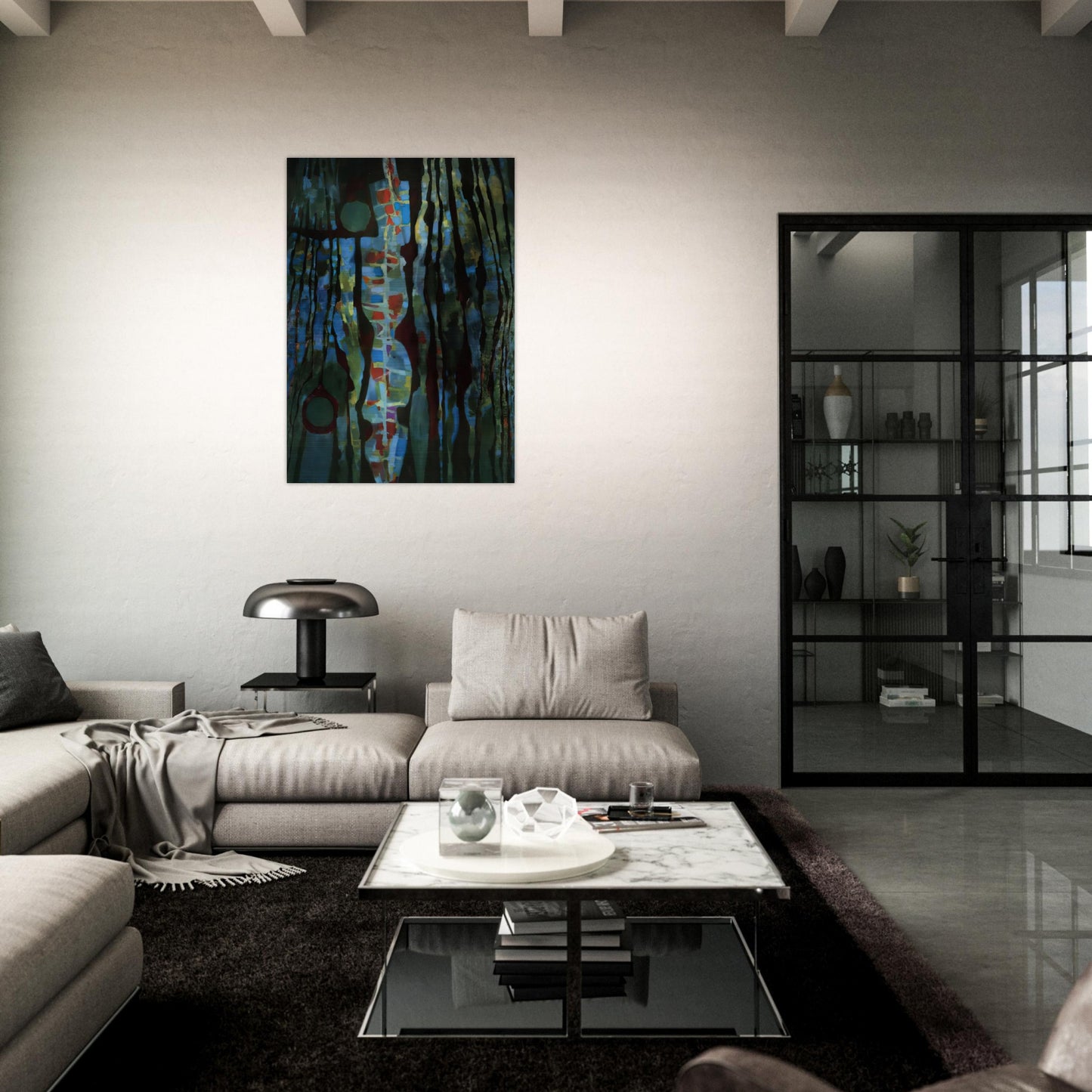 Offrande de la terre I - 1961 - Alfred Manessier Brushed Aluminum Print - 70x100 cm / 28x40 inches | Alfred Manessier Aluminum Print | Alfred Manessier Prints