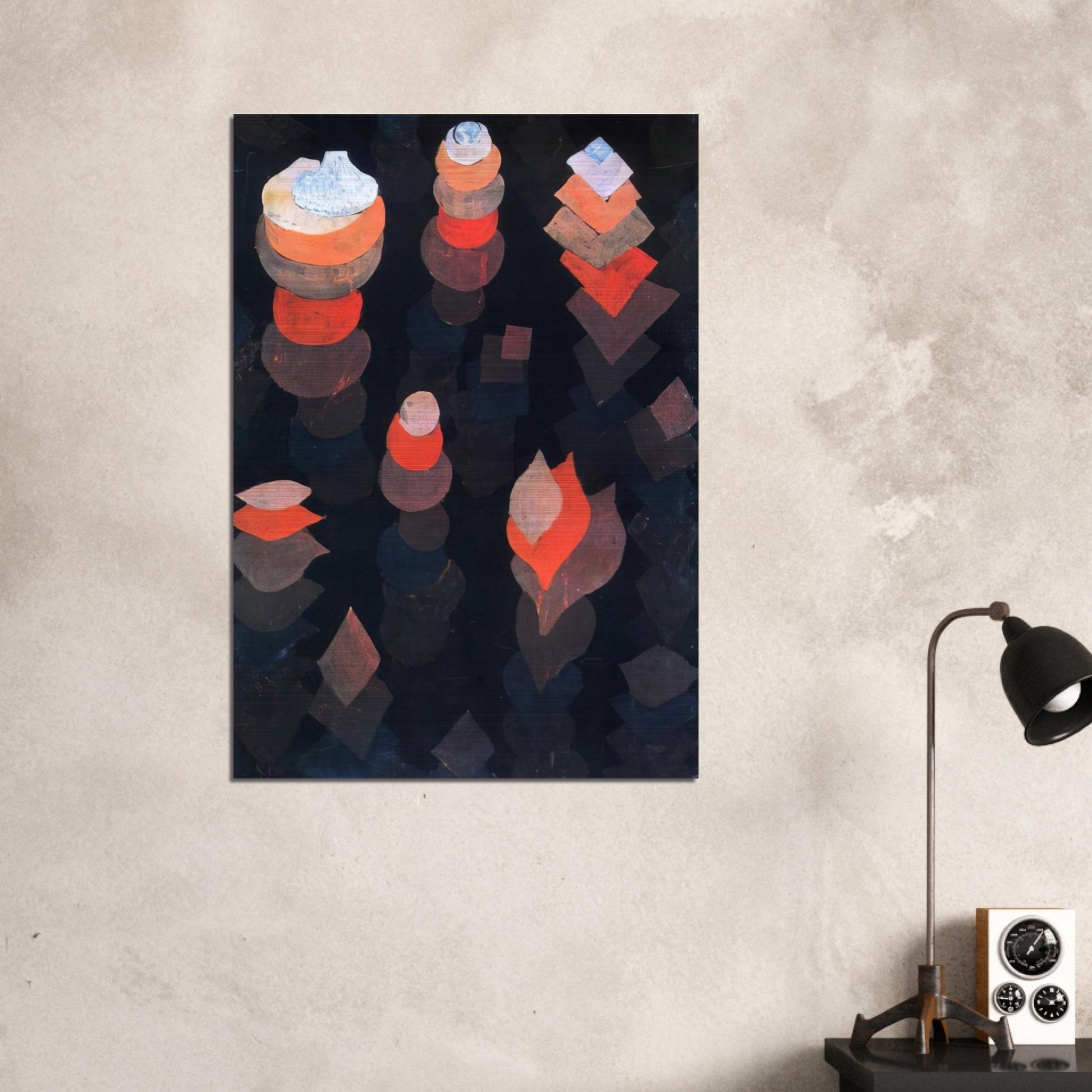 GROWTH OF THE NIGHT PLANTS 1922 - Paul Klee Brushed Aluminum Print - 70x100 cm / 28x40 inches | Paul Klee Aluminum Print | Paul Klee Prints