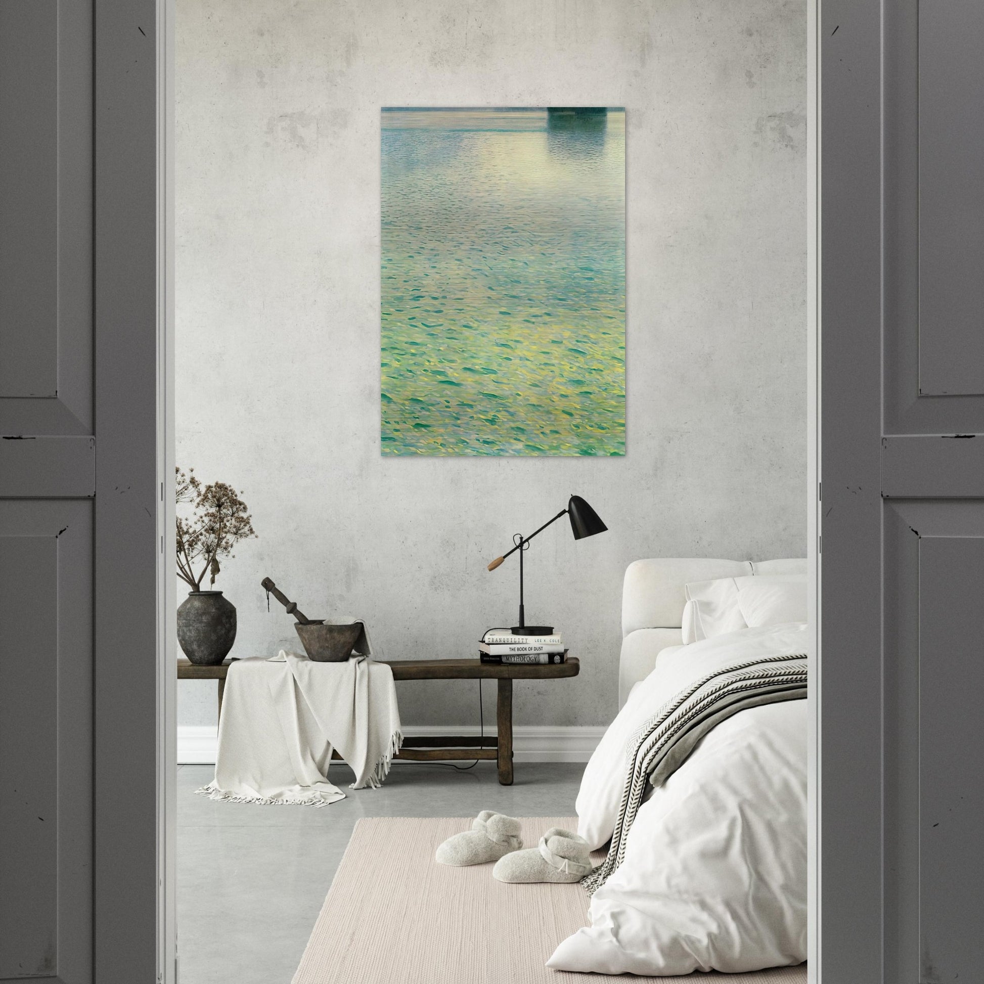 ISLAND IN THE ATTERSEE - Gustav Klimt Brushed Aluminum Print - 70x100 cm / 28x40 inches | Gustav Klimt Aluminum Print | Gustav Klimt Prints