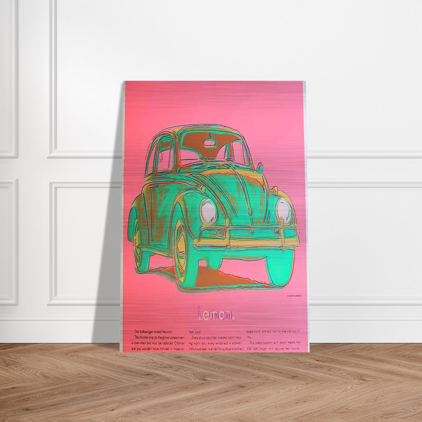 Volkswagen - Andy Warhol Brushed Aluminum Print - 70x100 cm / 28x40 inches | Andy Warhol Aluminum Print | Andy Warhol Prints