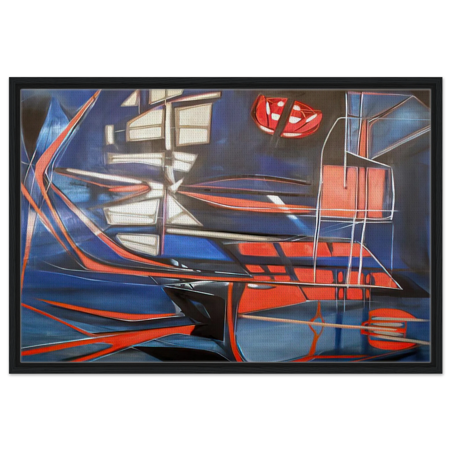 Science Fiction - 1948 - Jimmy Ernst Framed Canvas Print