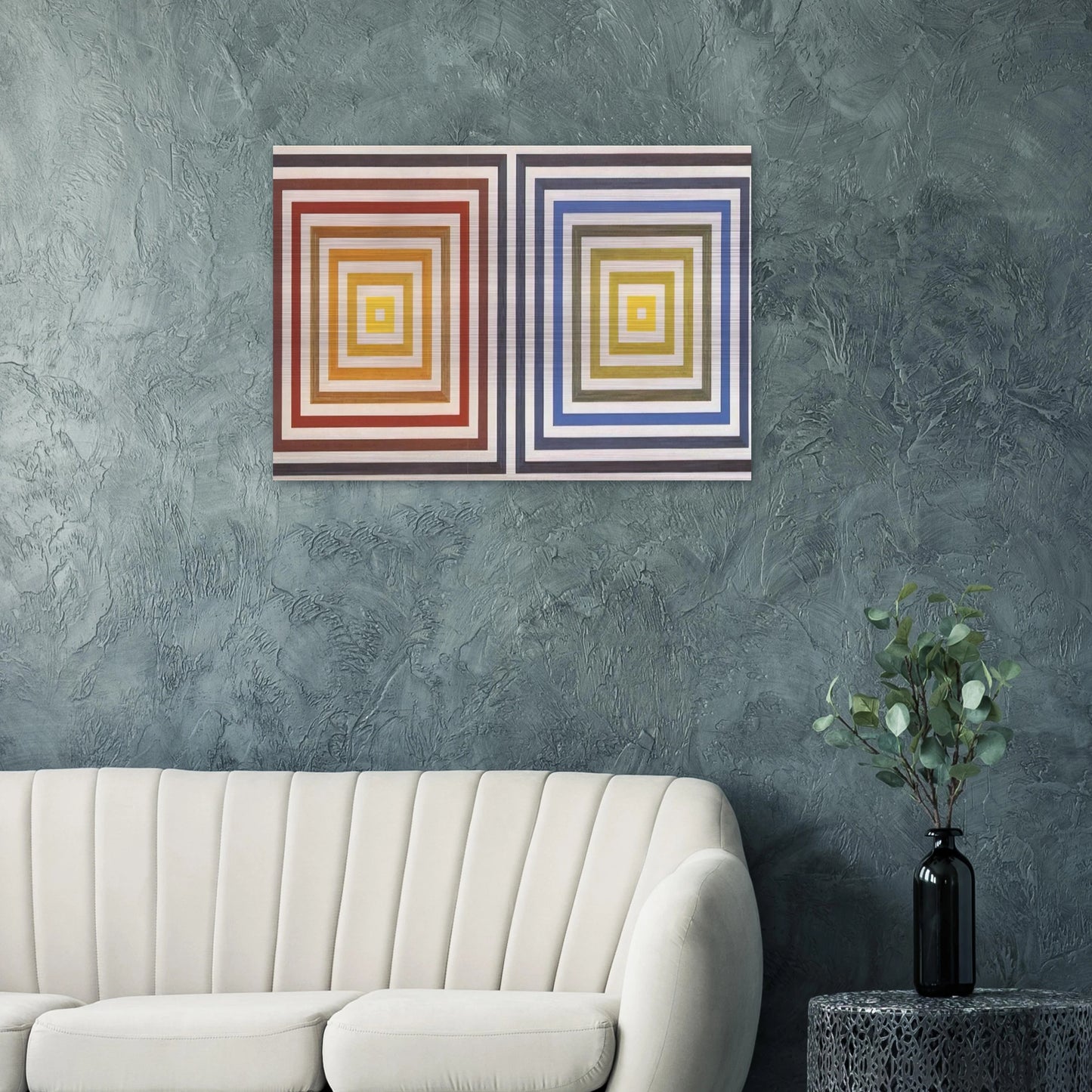From Yellow to Violet - 1956 - Francois Morellet Brushed Aluminum Print - 70x100 cm / 28x40 inches | Francois Morellet Aluminum Print | Francois Morellet Prints