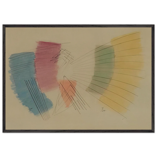 Untitled - 1933 - John Ferren 70x100 cm / 28x40 inches Framed Art Print – Black Wooden Frame