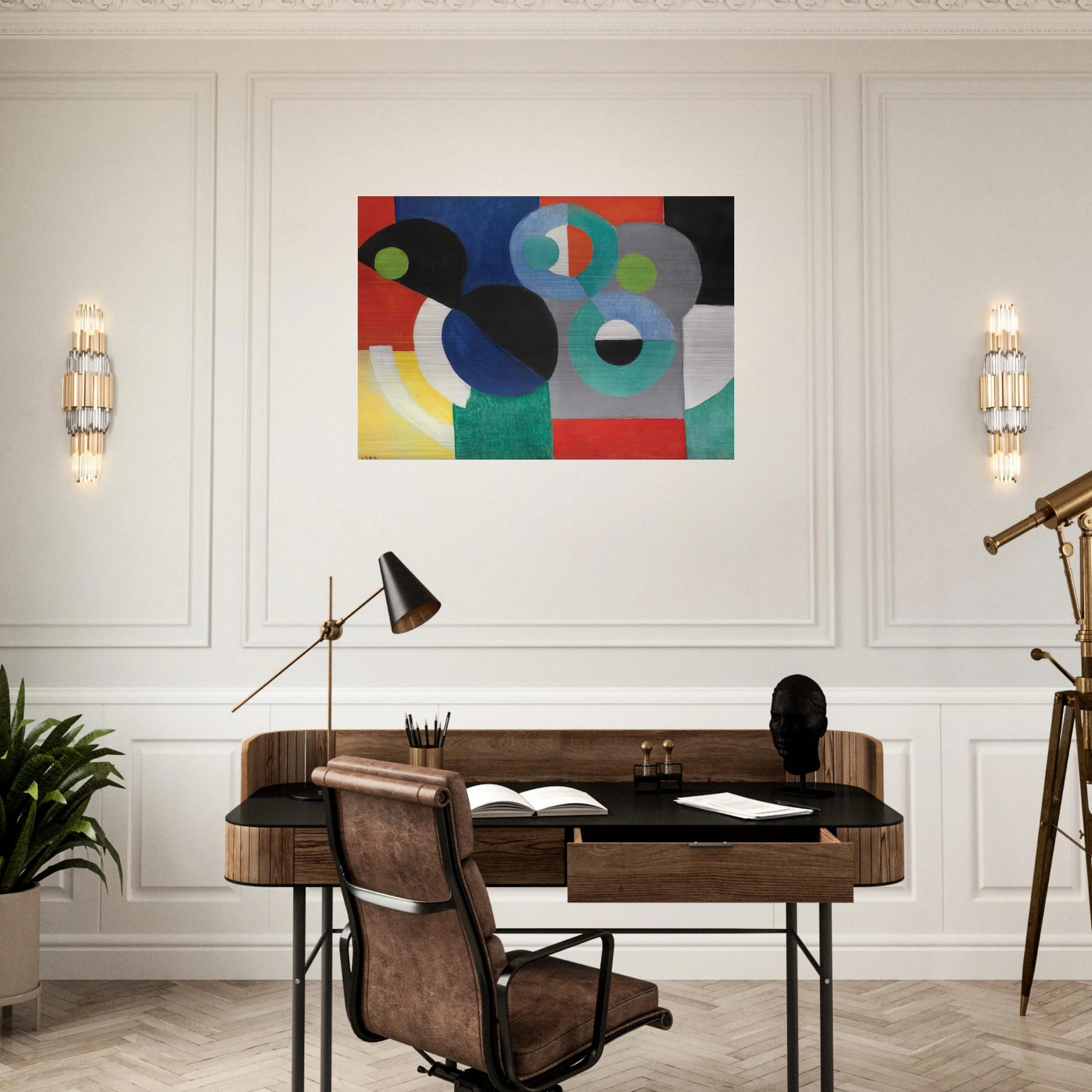 RYTHME COLORE - Sonia Delaunay Brushed Aluminum Print - 70x100 cm / 28x40 inches | Sonia Delaunay Aluminum Print | Sonia Delaunay Prints