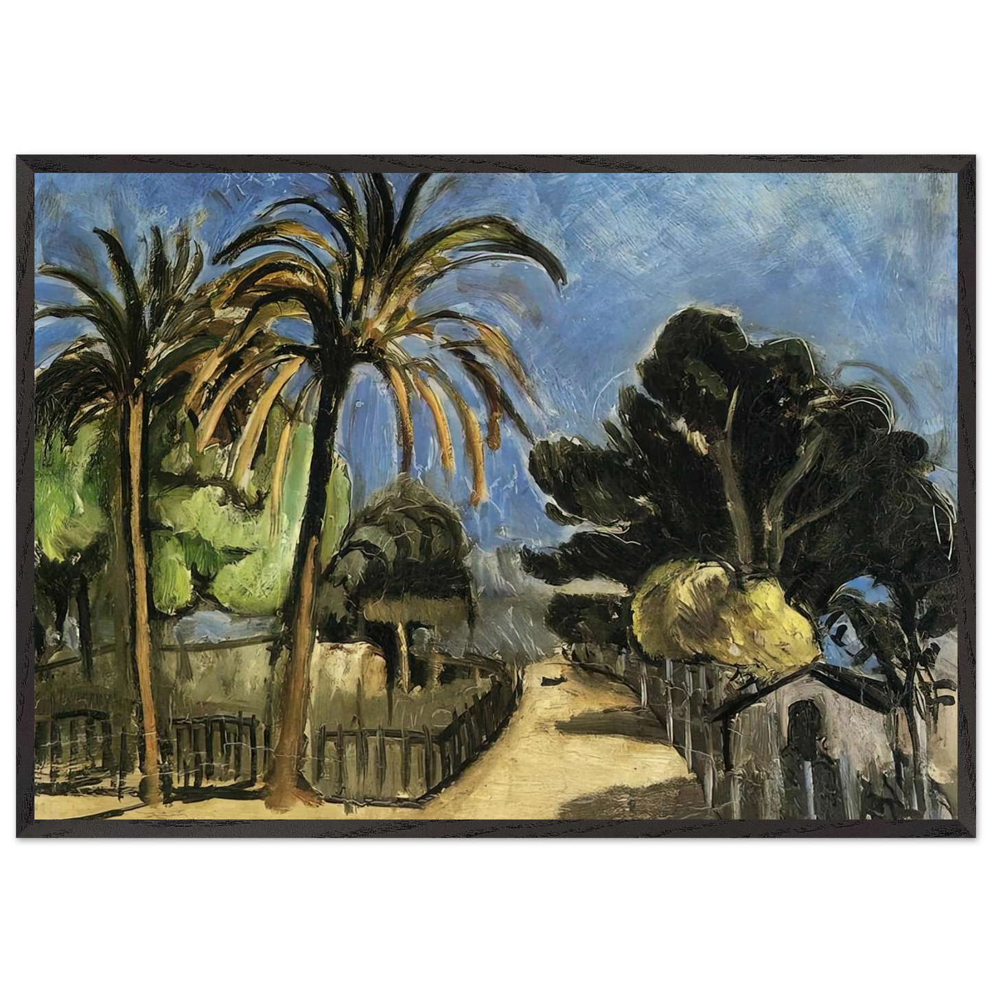 LANDSCAPE 1917 - Henri Matisse 70x100 cm / 28x40 inches Framed Art Print – Black Wooden Frame